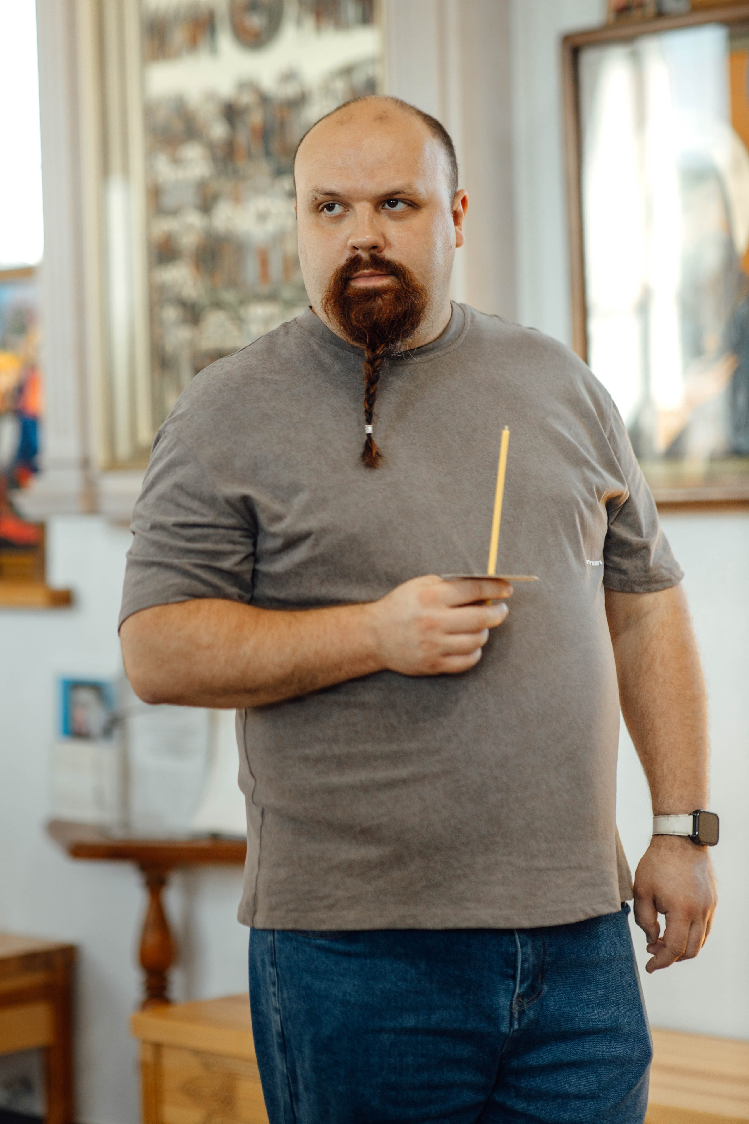 Крещение Энвера (Михаила), д. Колядищи, храм Успения Пр. Богородицы, август 2025