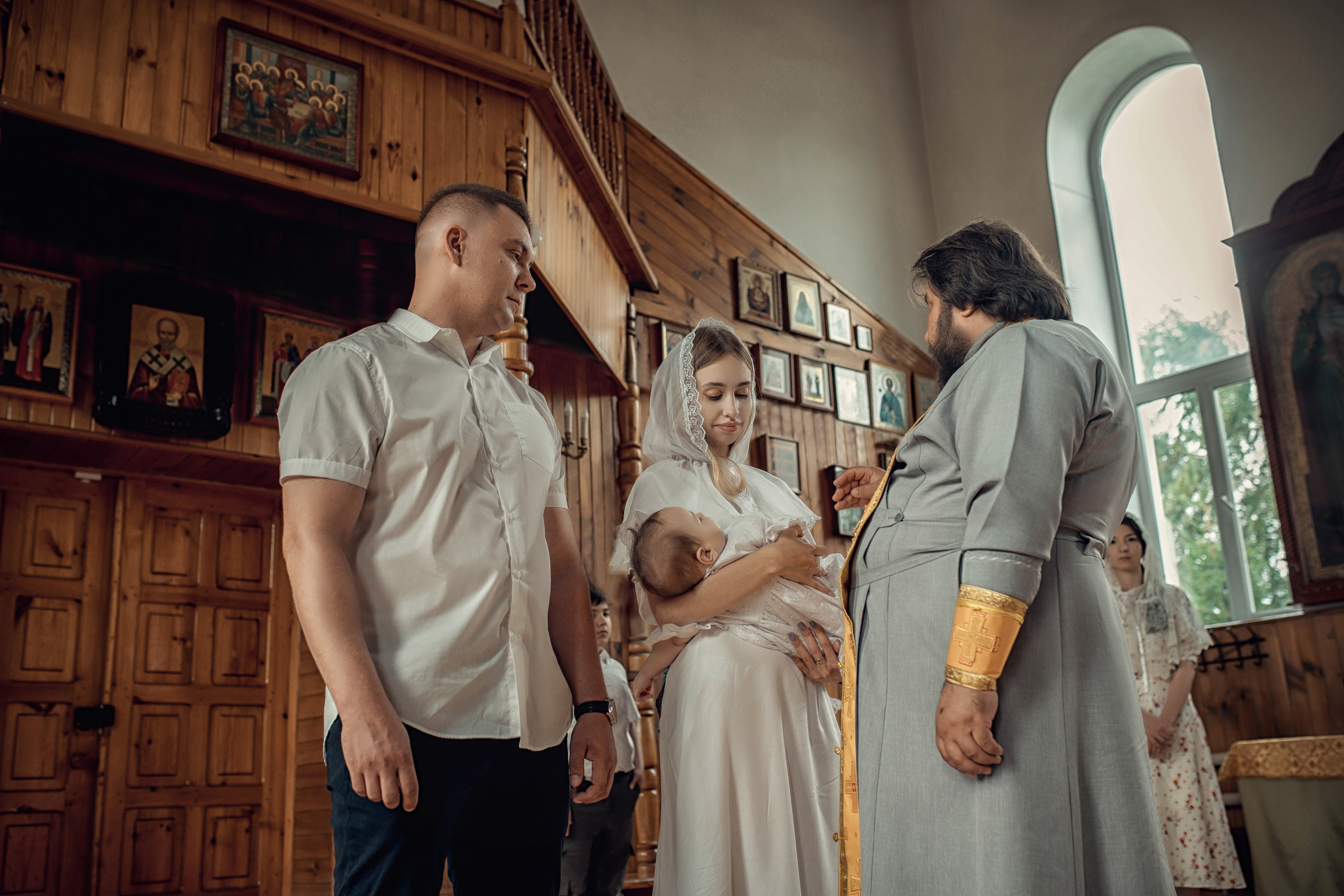 Таинство Крещения Киры. Храм Николая Чудотворца г. Краснослободск. Церковный, семейный и репортажный фотограф Волгоград, Волжский