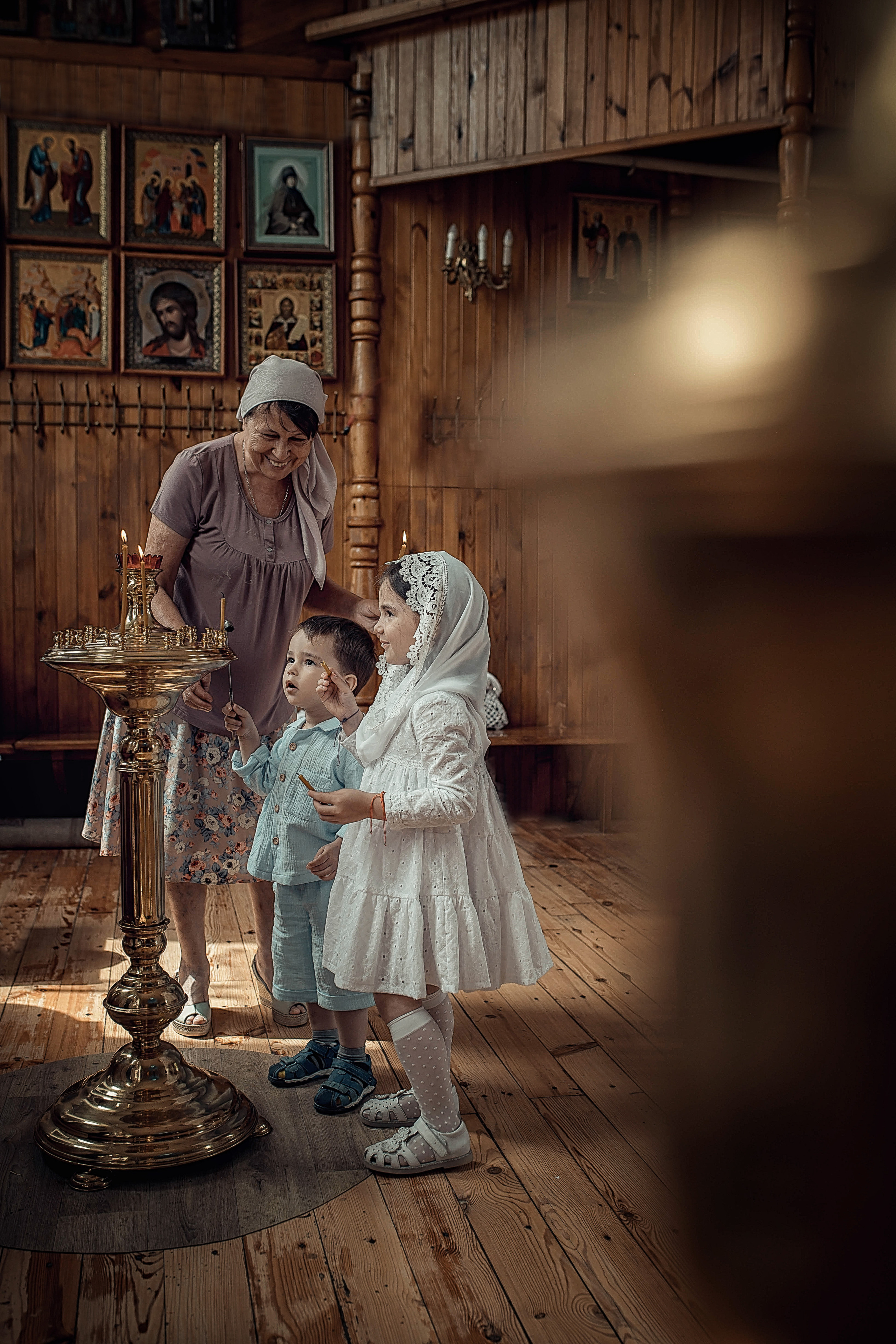 Таинство Крещения Киры. Храм Николая Чудотворца г. Краснослободск. Церковный, семейный и репортажный фотограф Волгоград, Волжский