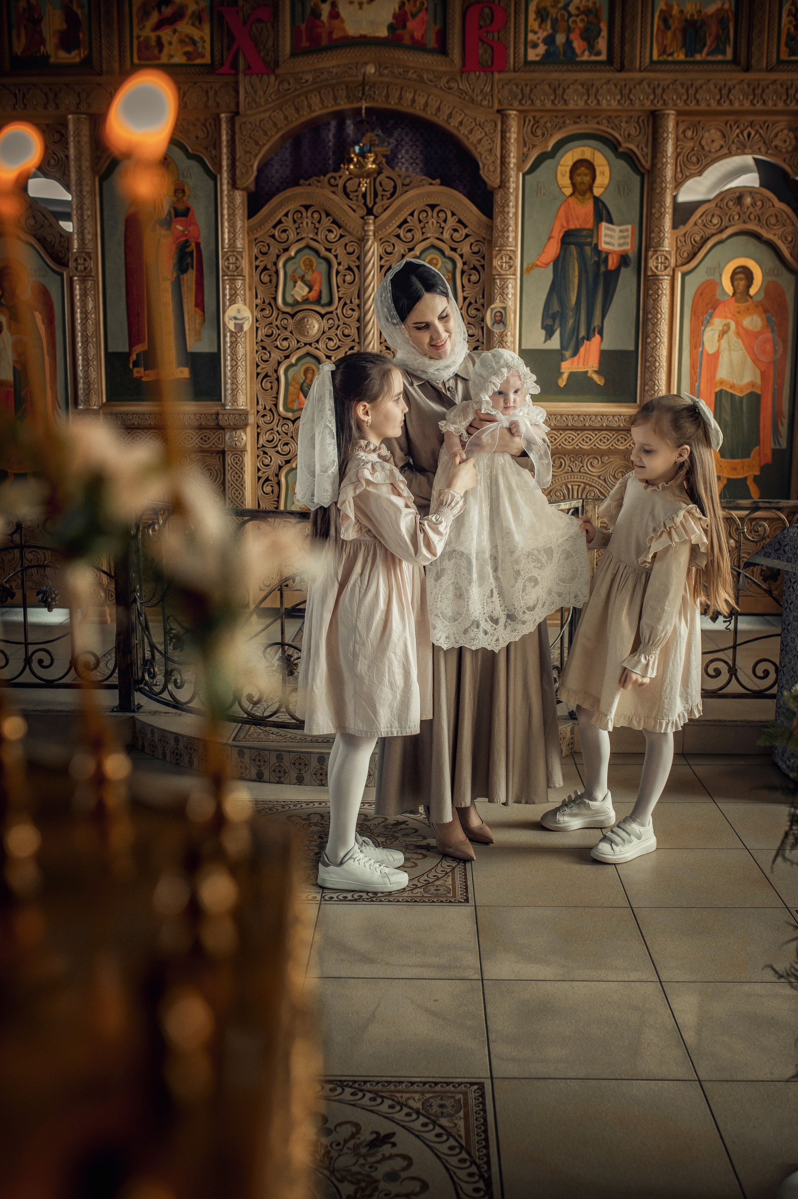 Таинство Крещение Василисы. Храм Всех Святых в Земле Российской просиявших г. Волгоград. Церковный, семейный и репортажный фотограф Волгоград, Волжский