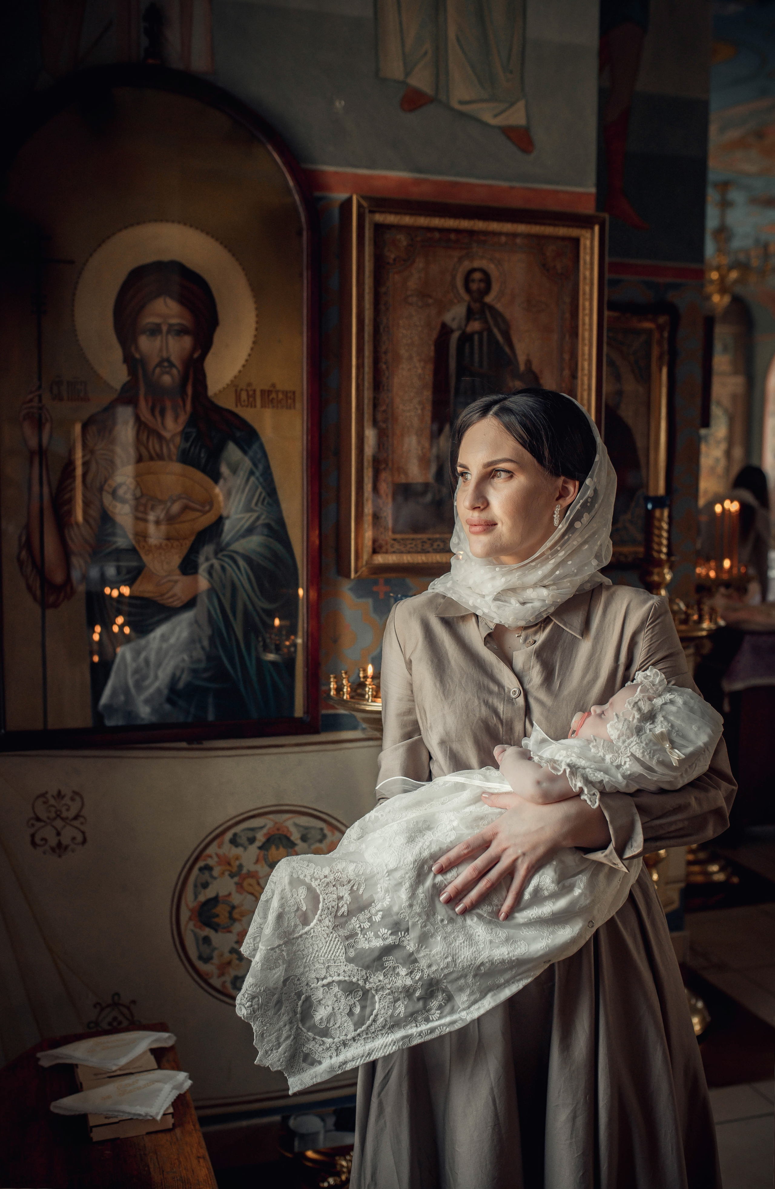 Таинство Крещение Василисы. Храм Всех Святых в Земле Российской просиявших г. Волгоград. Церковный, семейный и репортажный фотограф Волгоград, Волжский