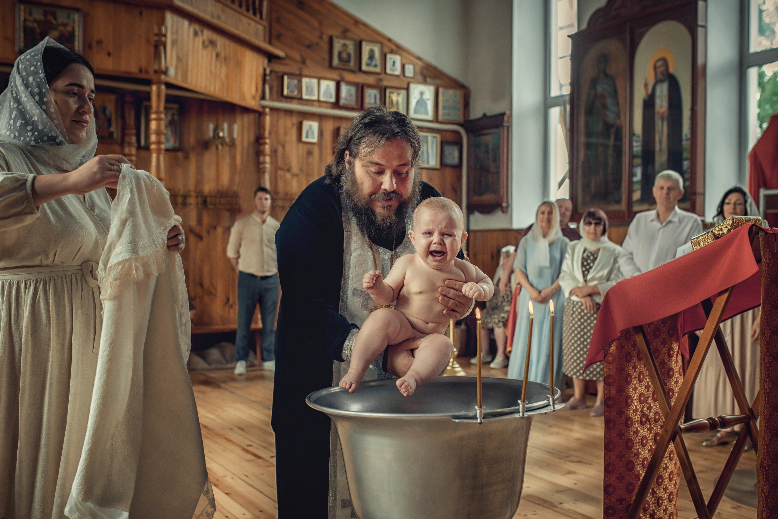 Таинство Крещение Амелии. Храм Николая Чудотворца г. Краснослободск. Церковный, семейный и репортажный фотограф Волгоград, Волжский