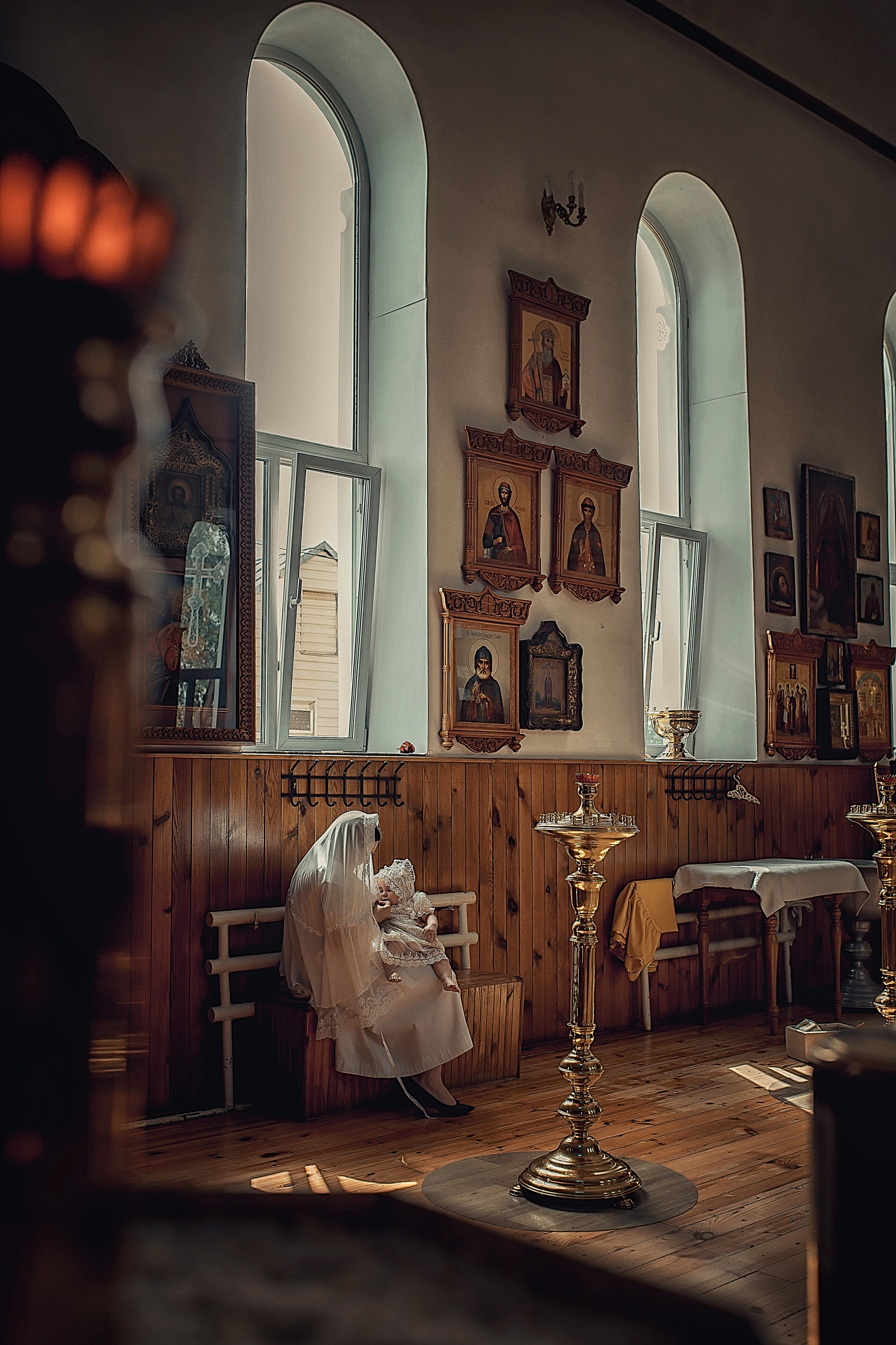 Таинство Крещения Киры. Храм Николая Чудотворца г. Краснослободск. Церковный, семейный и репортажный фотограф Волгоград, Волжский