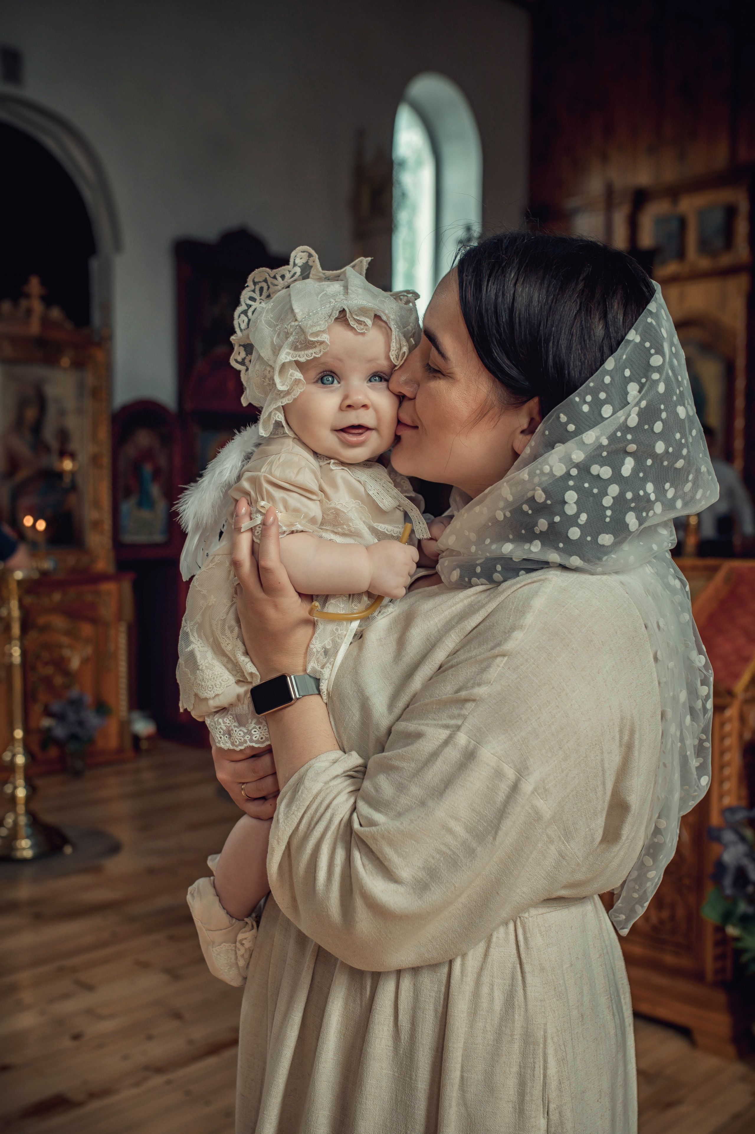 Таинство Крещение Амелии. Храм Николая Чудотворца г. Краснослободск. Церковный, семейный и репортажный фотограф Волгоград, Волжский