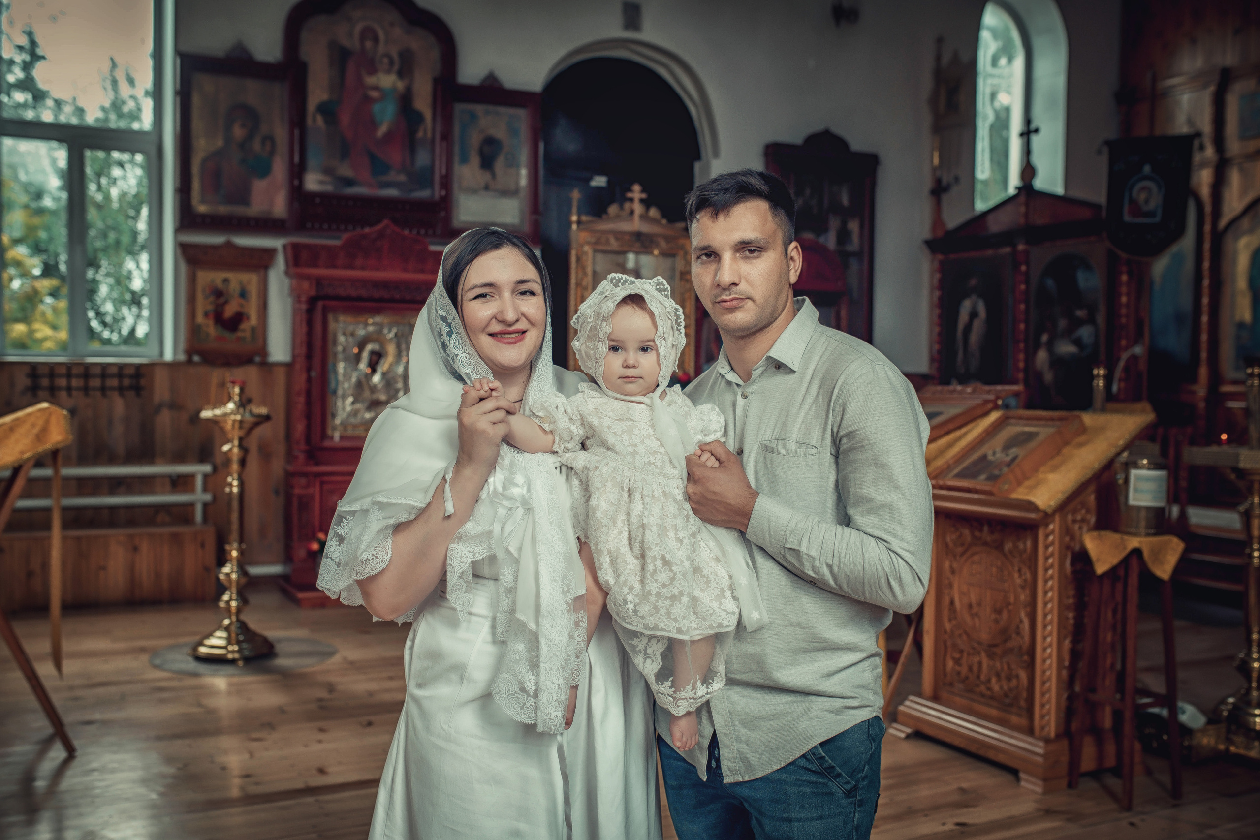 Таинство Крещения Киры. Храм Николая Чудотворца г. Краснослободск. Церковный, семейный и репортажный фотограф Волгоград, Волжский