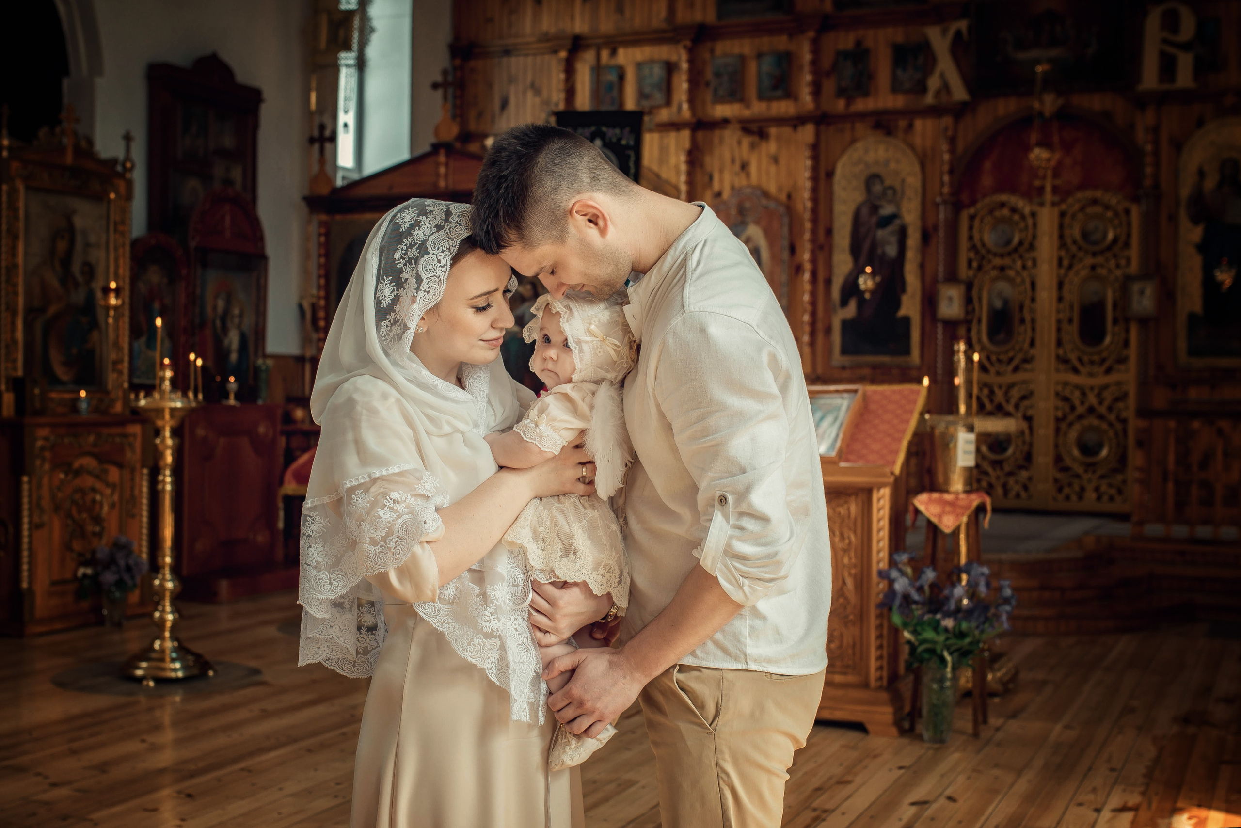 Таинство Крещение Амелии. Храм Николая Чудотворца г. Краснослободск. Церковный, семейный и репортажный фотограф Волгоград, Волжский