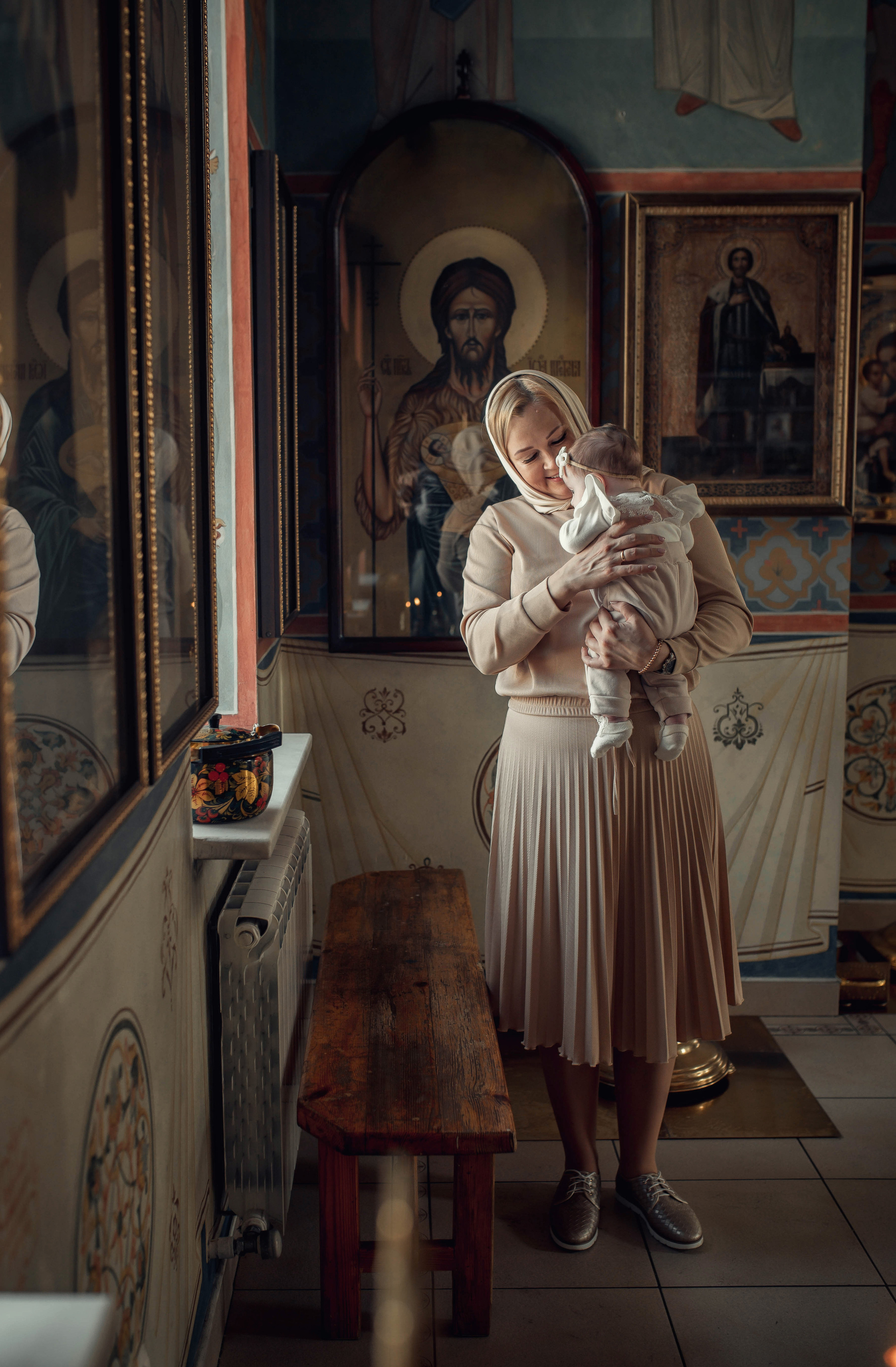 Таинство Крещение Василисы. Храм Всех Святых в Земле Российской просиявших г. Волгоград. Церковный, семейный и репортажный фотограф Волгоград, Волжский