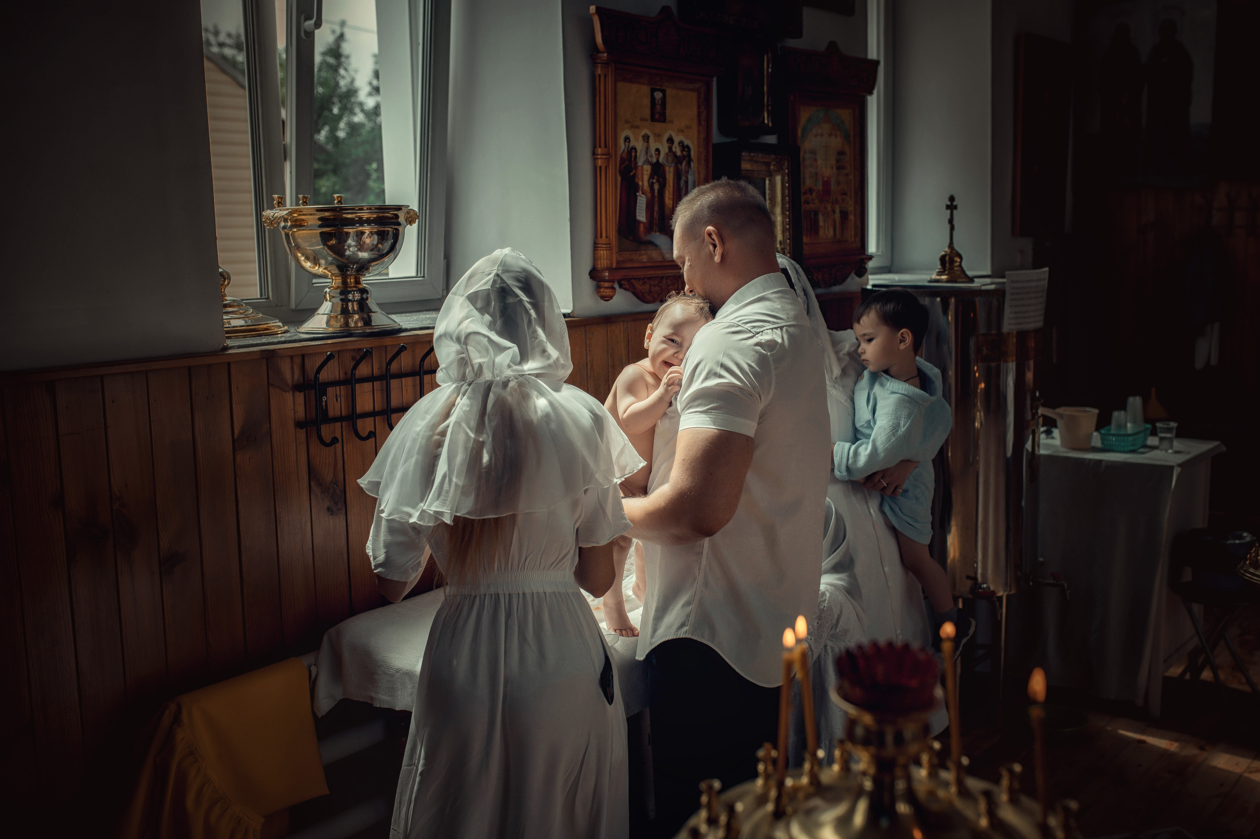 Таинство Крещения Киры. Храм Николая Чудотворца г. Краснослободск. Церковный, семейный и репортажный фотограф Волгоград, Волжский