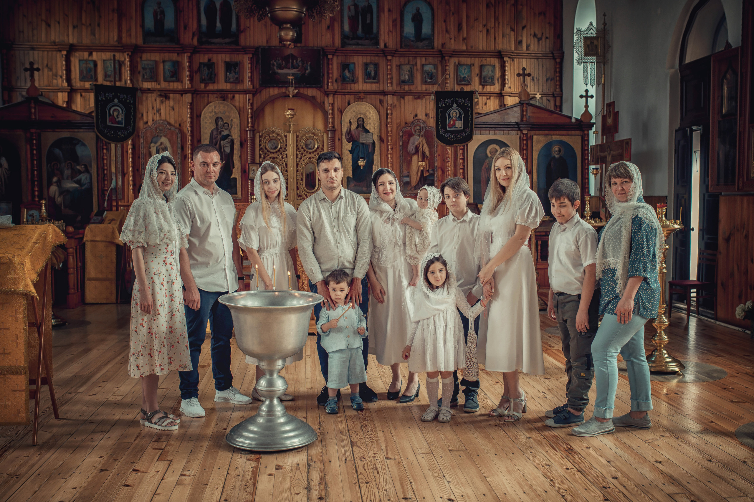 Таинство Крещения Киры. Храм Николая Чудотворца г. Краснослободск. Церковный, семейный и репортажный фотограф Волгоград, Волжский