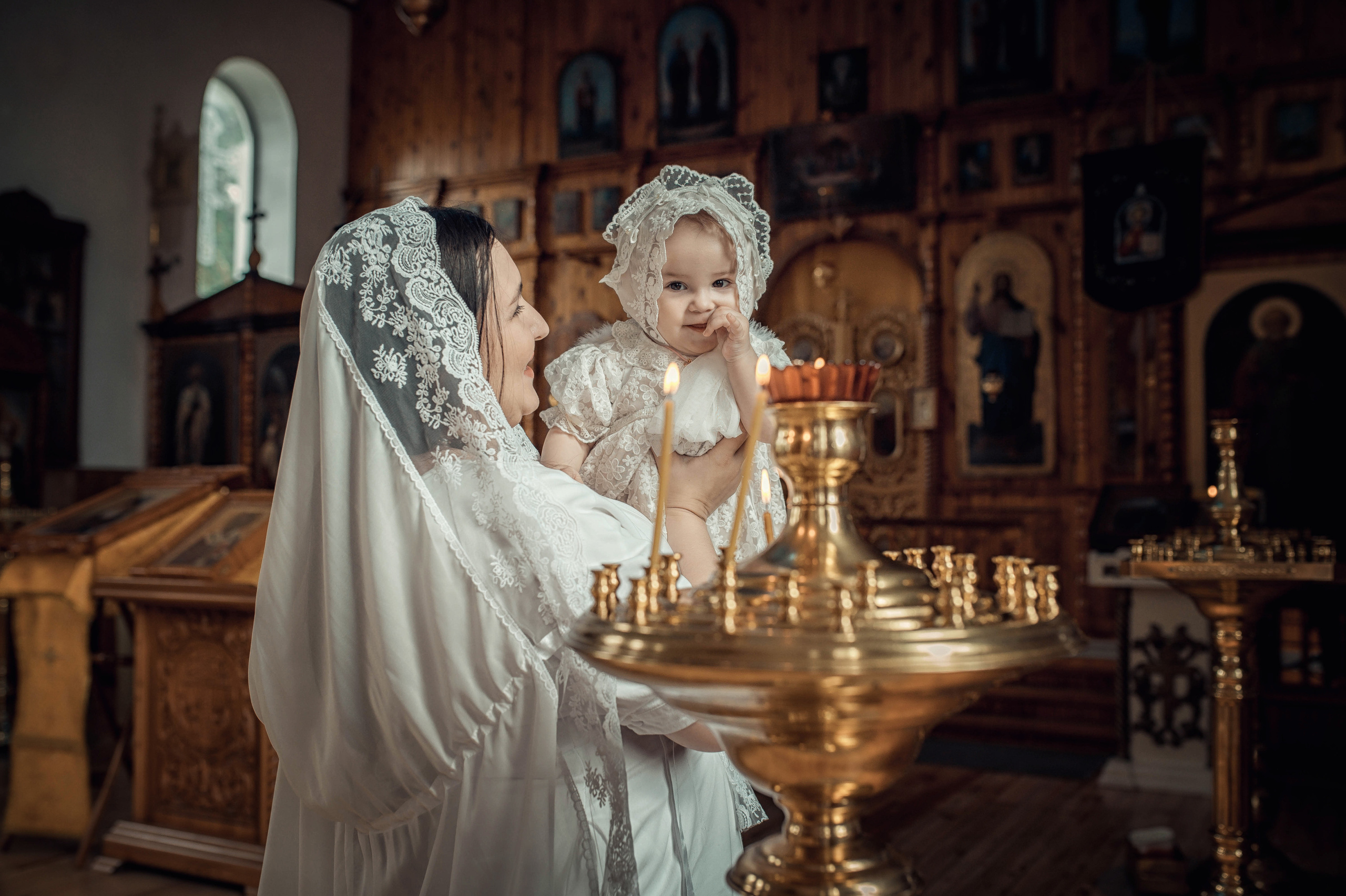 Таинство Крещения Киры. Храм Николая Чудотворца г. Краснослободск. Церковный, семейный и репортажный фотограф Волгоград, Волжский