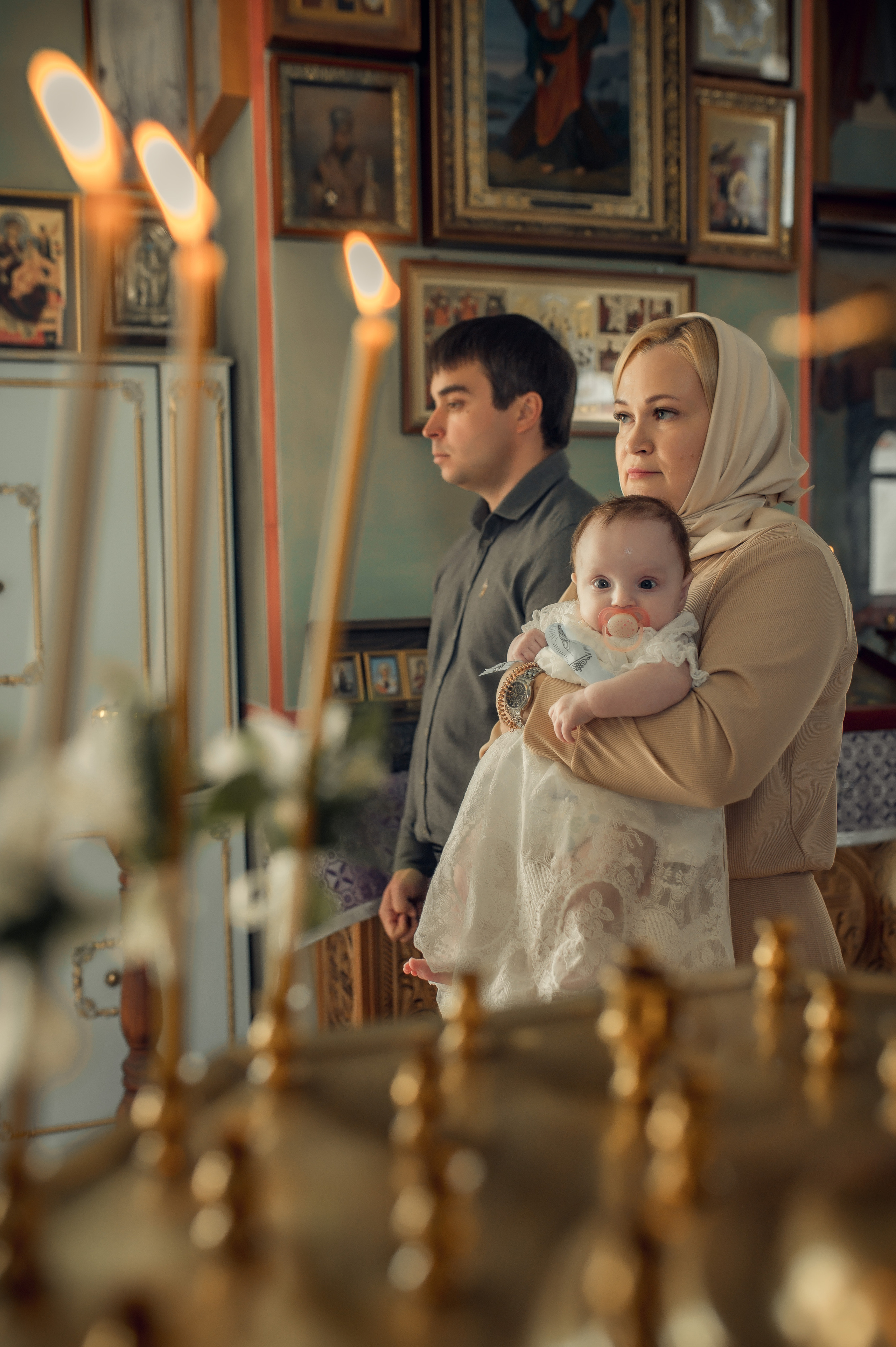 Таинство Крещение Василисы. Храм Всех Святых в Земле Российской просиявших г. Волгоград. Церковный, семейный и репортажный фотограф Волгоград, Волжский