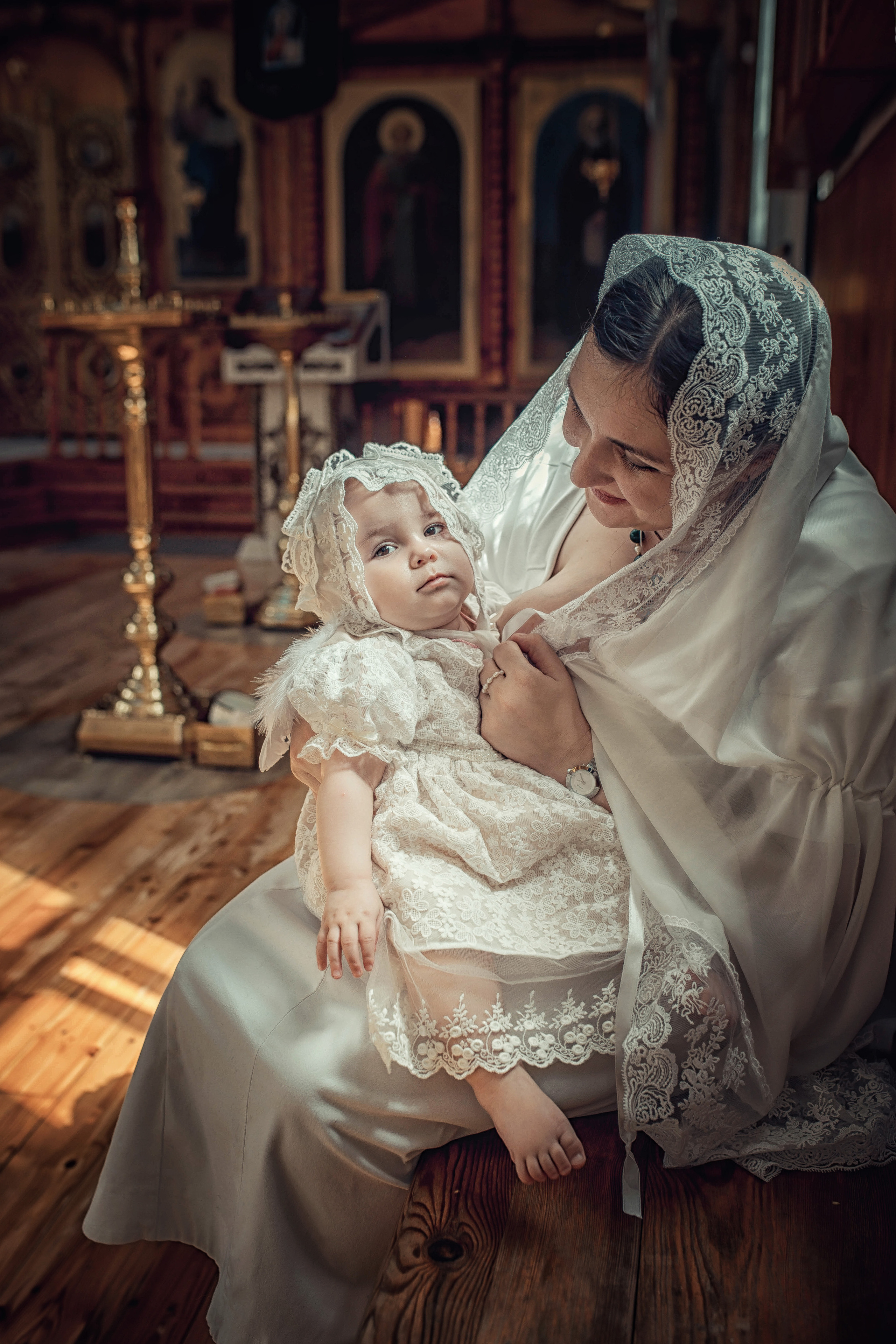 Таинство Крещения Киры. Храм Николая Чудотворца г. Краснослободск. Церковный, семейный и репортажный фотограф Волгоград, Волжский