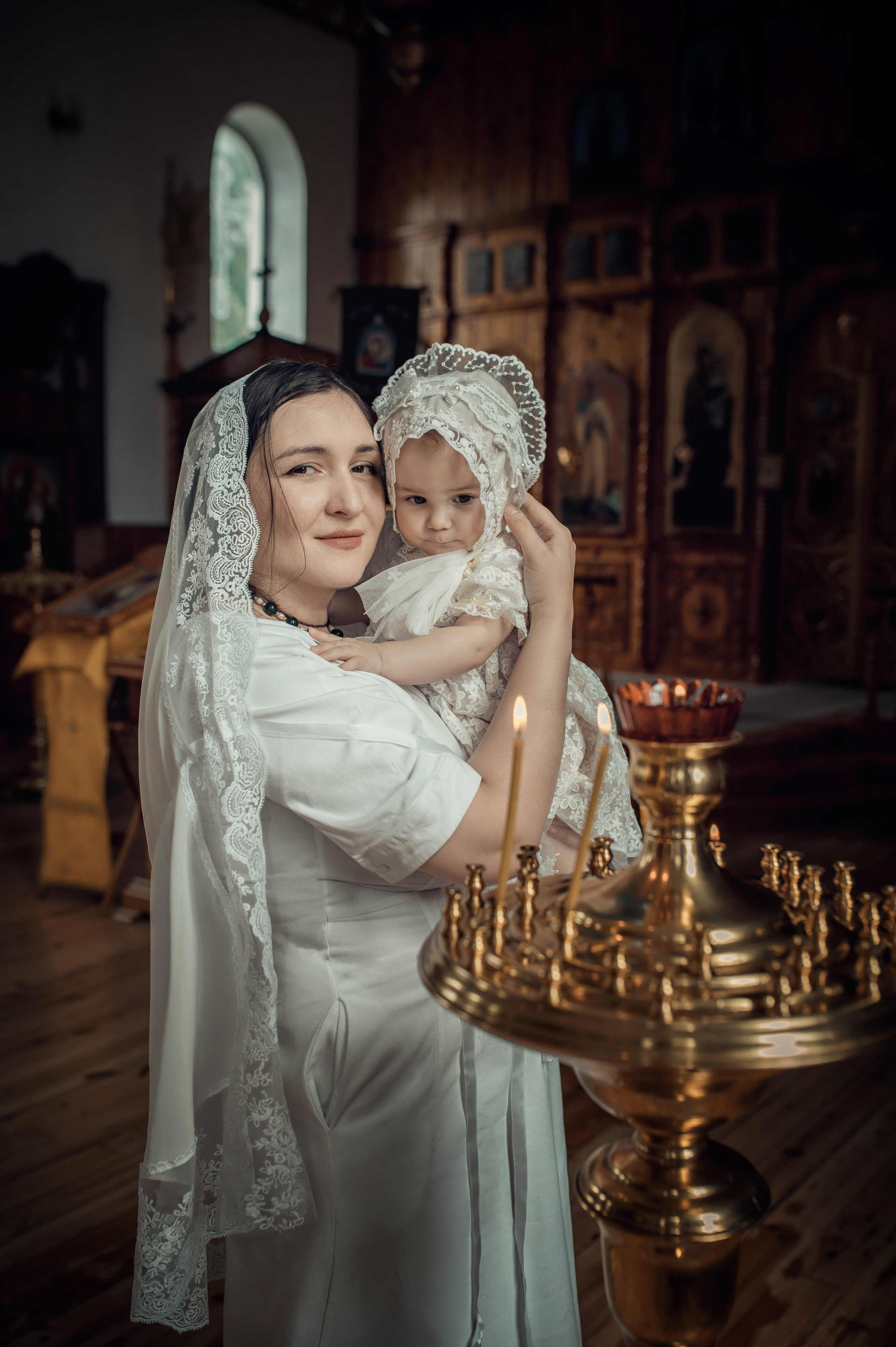 Таинство Крещения Киры. Храм Николая Чудотворца г. Краснослободск. Церковный, семейный и репортажный фотограф Волгоград, Волжский