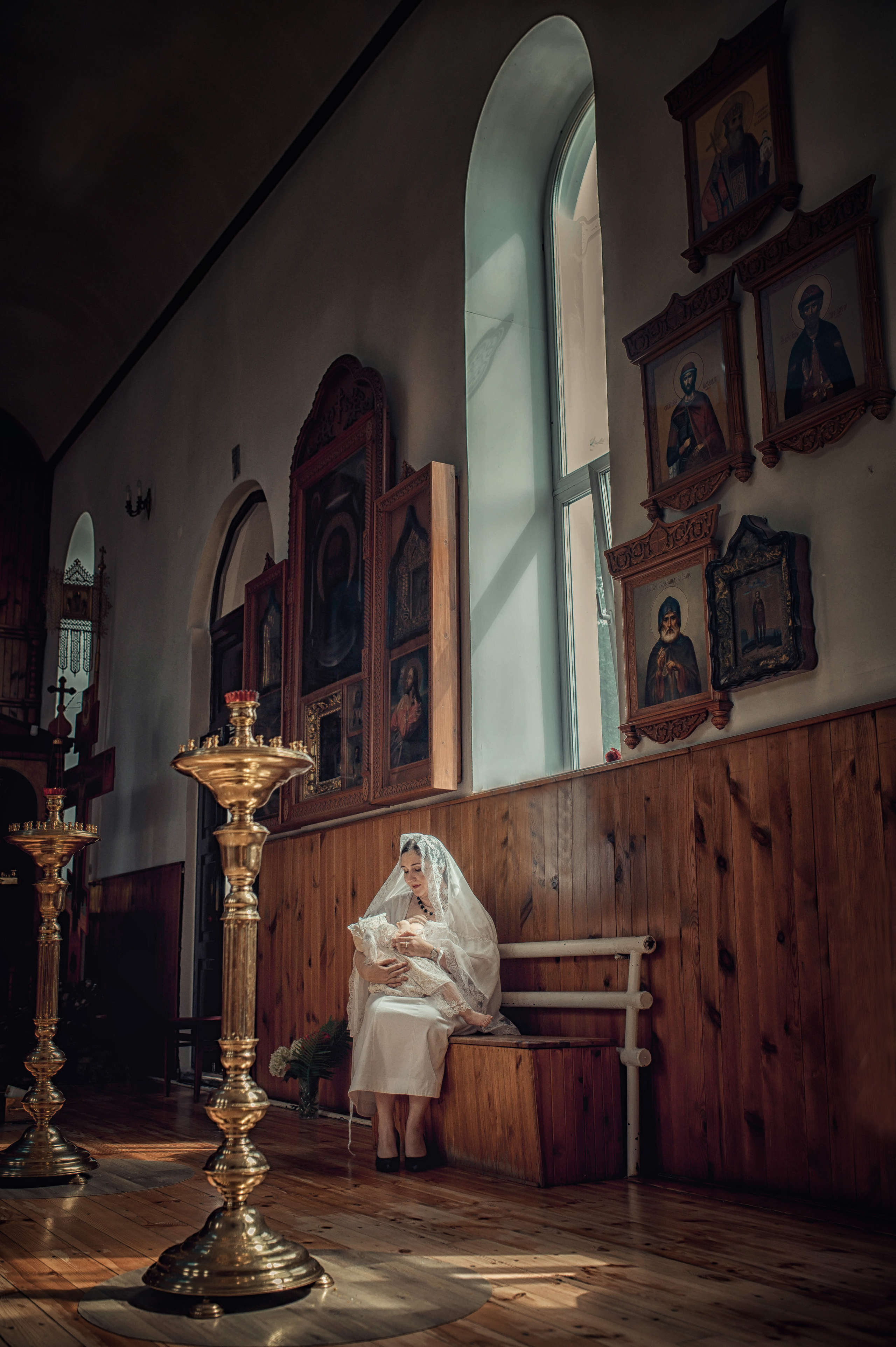 Таинство Крещения Киры. Храм Николая Чудотворца г. Краснослободск. Церковный, семейный и репортажный фотограф Волгоград, Волжский