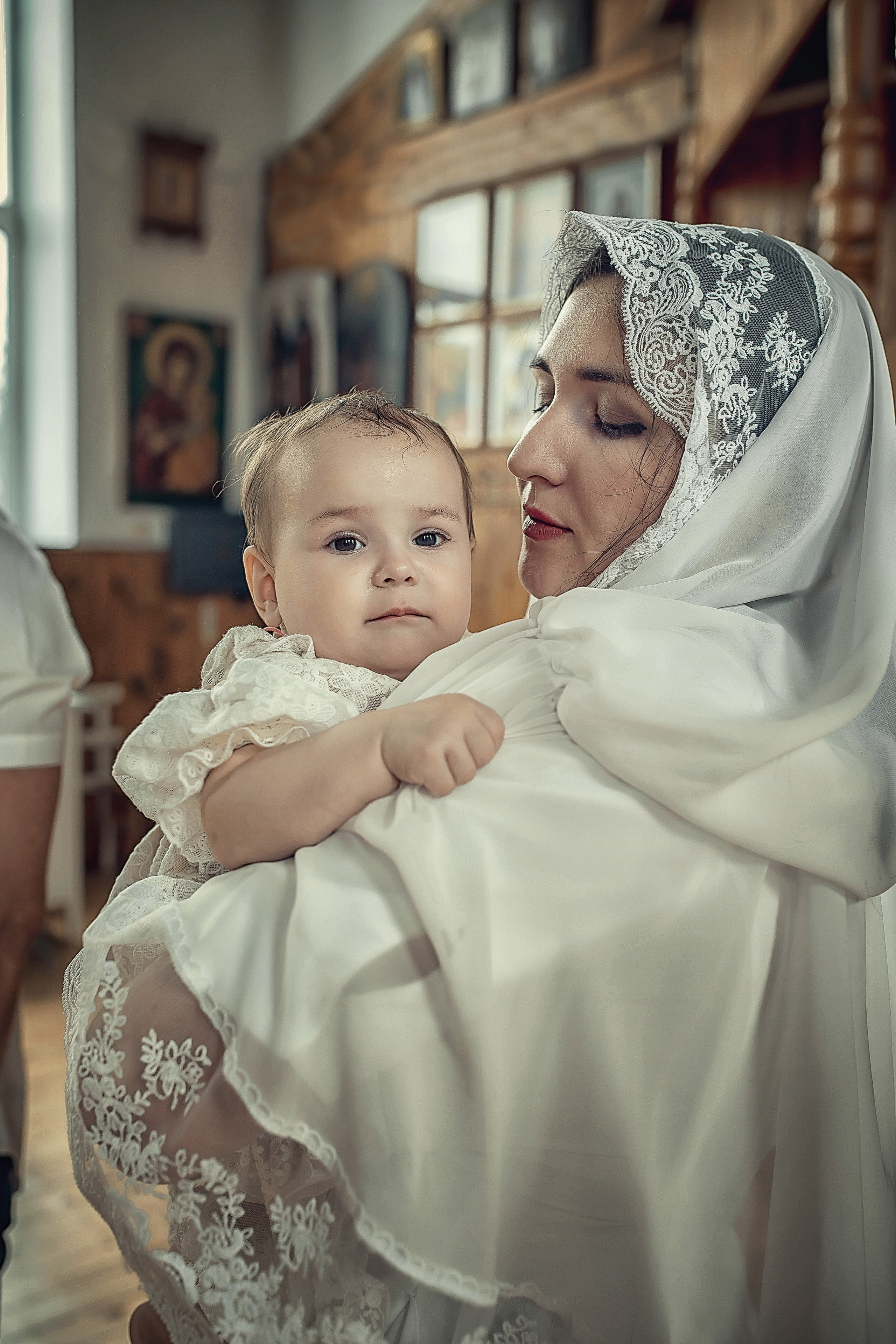 Таинство Крещения Киры. Храм Николая Чудотворца г. Краснослободск. Церковный, семейный и репортажный фотограф Волгоград, Волжский