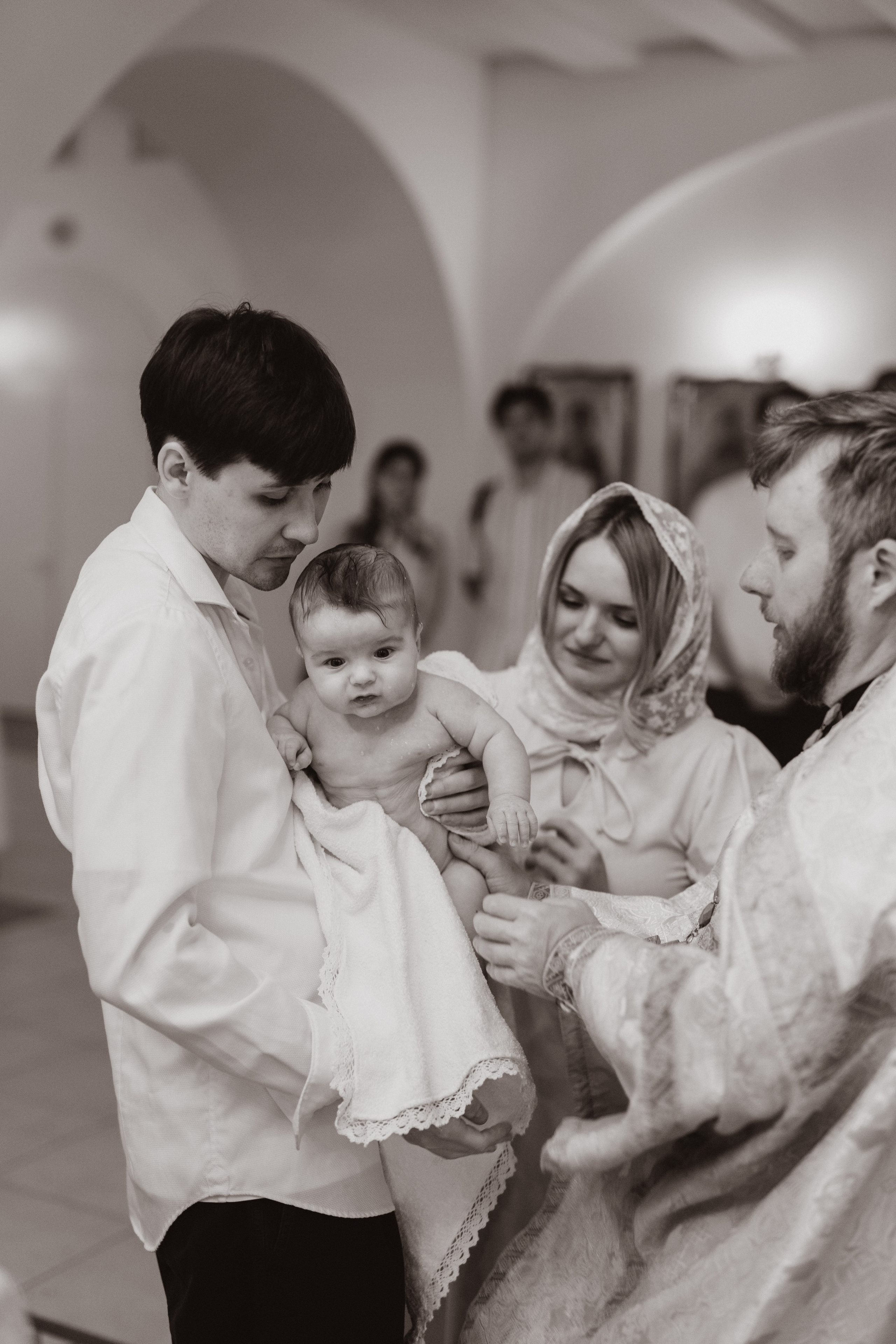 Таинство Крещения Саши. Фотограф новорождённых Newborn Москва