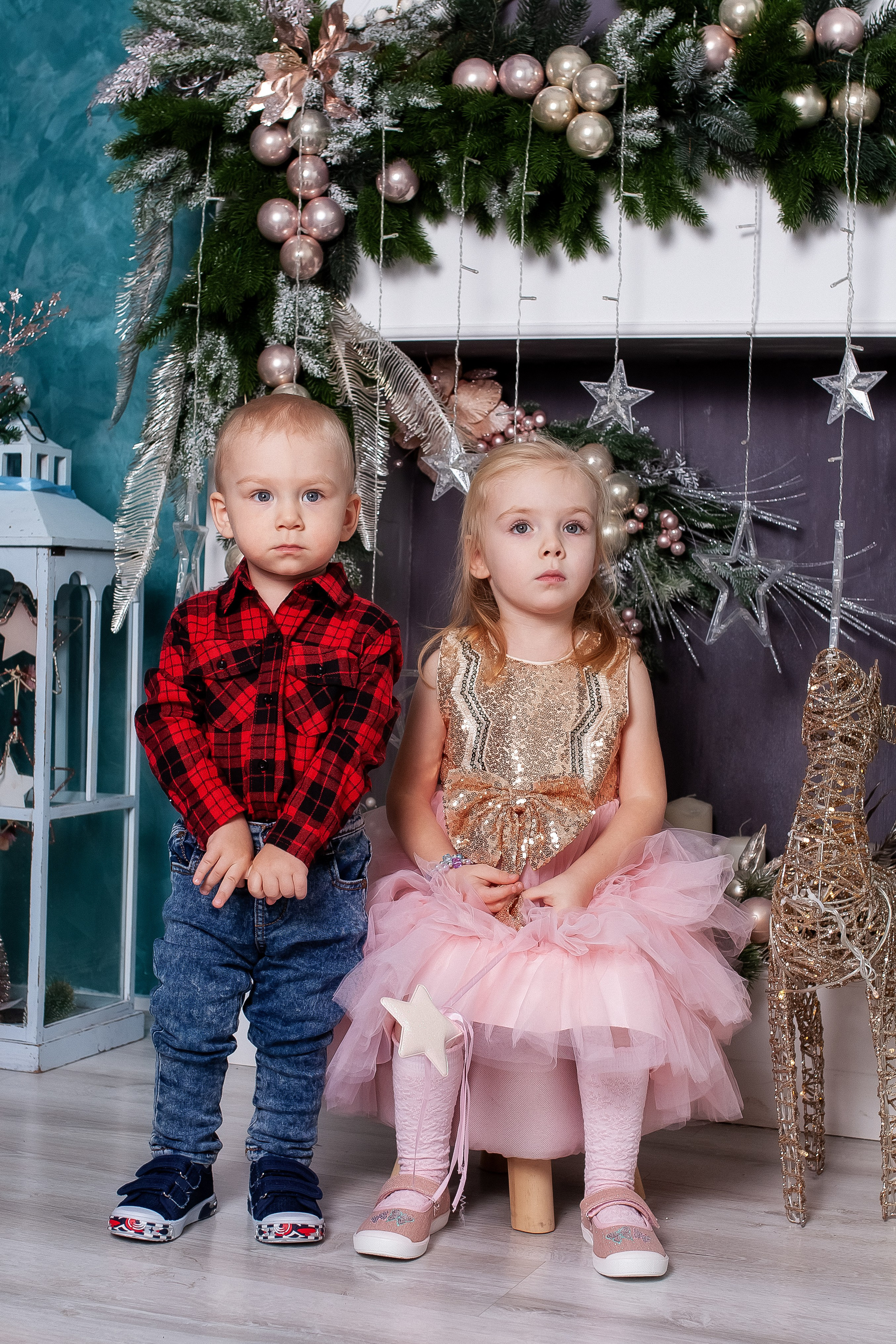 Маша, Алиса и Костя. Новогодняя съёмка. Профессиональный фотограф, Москва |Видное Елена Елизарова