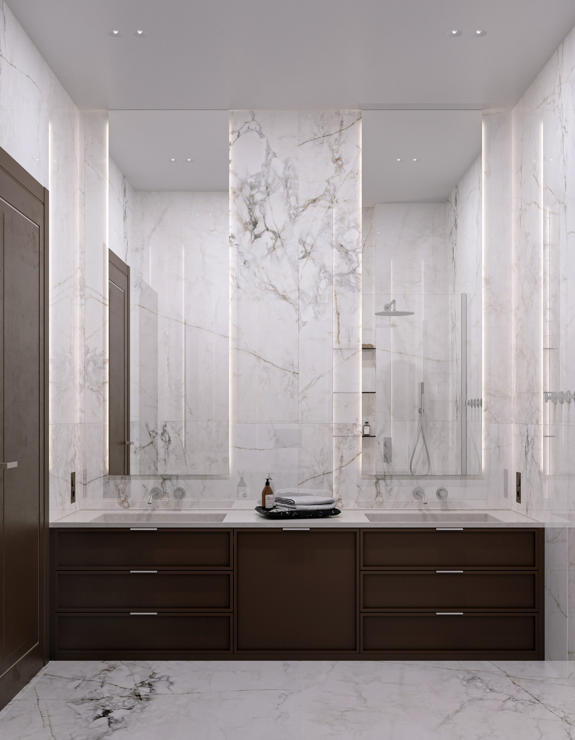 Neva House. 3D visualization of exteriors and interiors