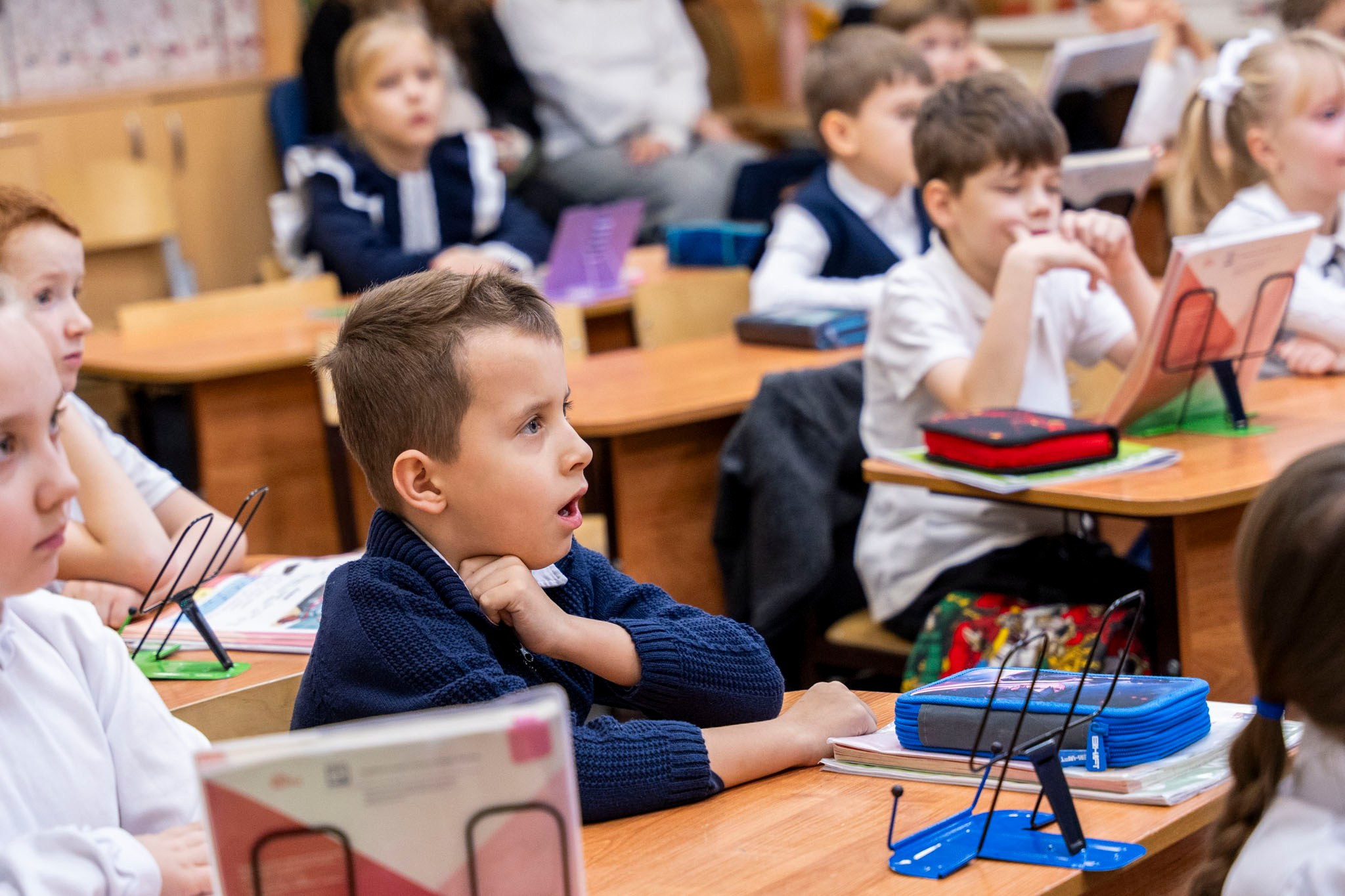 Открытый урок в 1 классе. Фотограф Юлия Попова