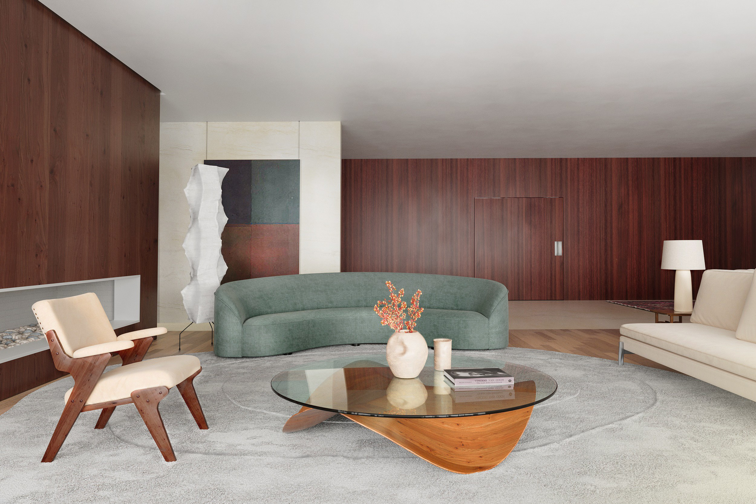 Casa Caburi house/ Architech office. Rendering from foto