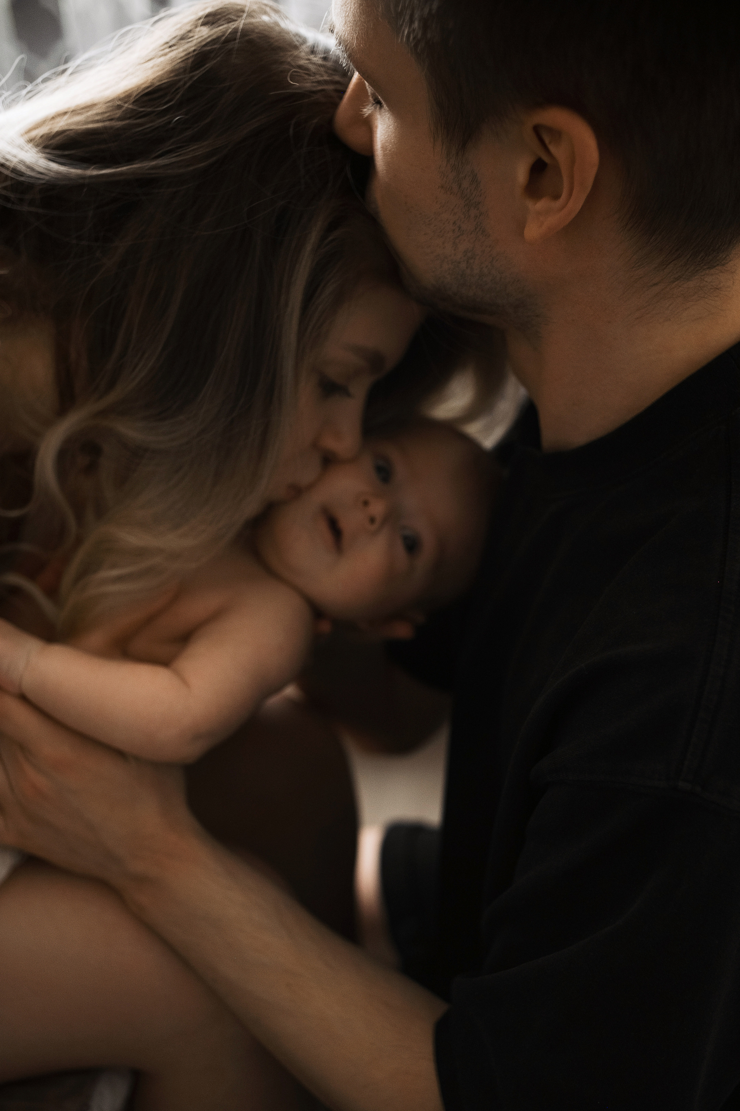 Первая домашняя фотосессия малыша 3 месяца. Портретный фотограф в Москве Ольга Акушко