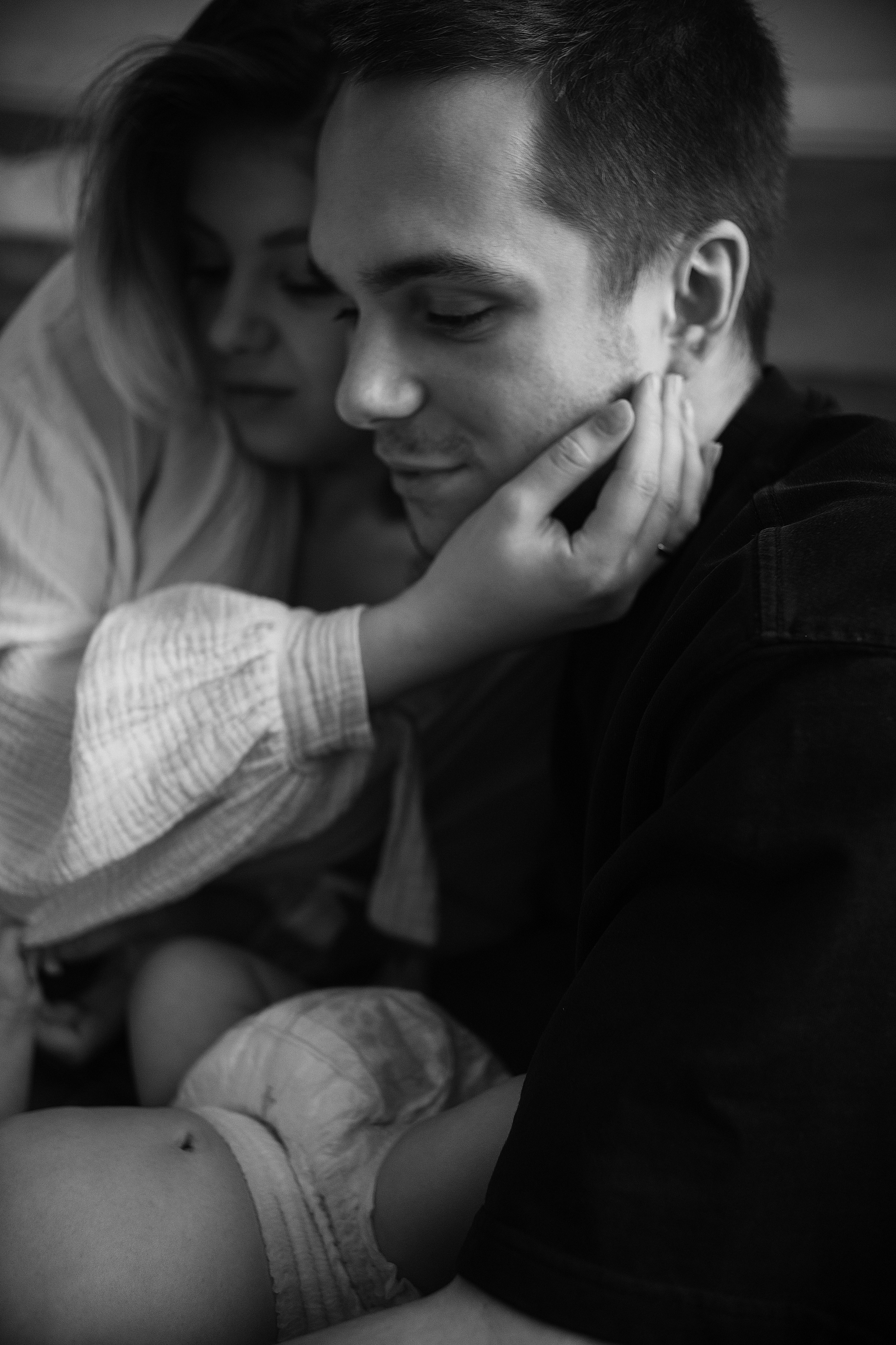 Первая домашняя фотосессия малыша 3 месяца. Портретный фотограф в Москве Ольга Акушко