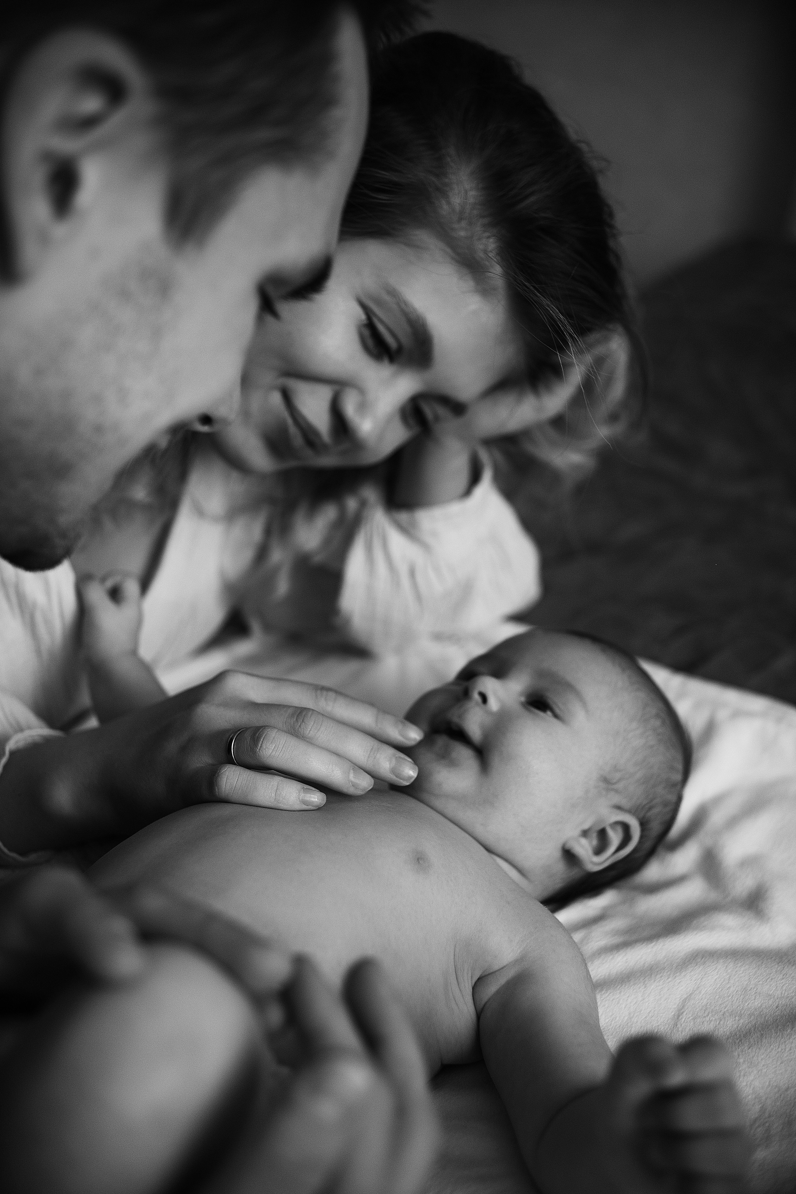 Первая домашняя фотосессия малыша 3 месяца. Портретный фотограф в Москве Ольга Акушко