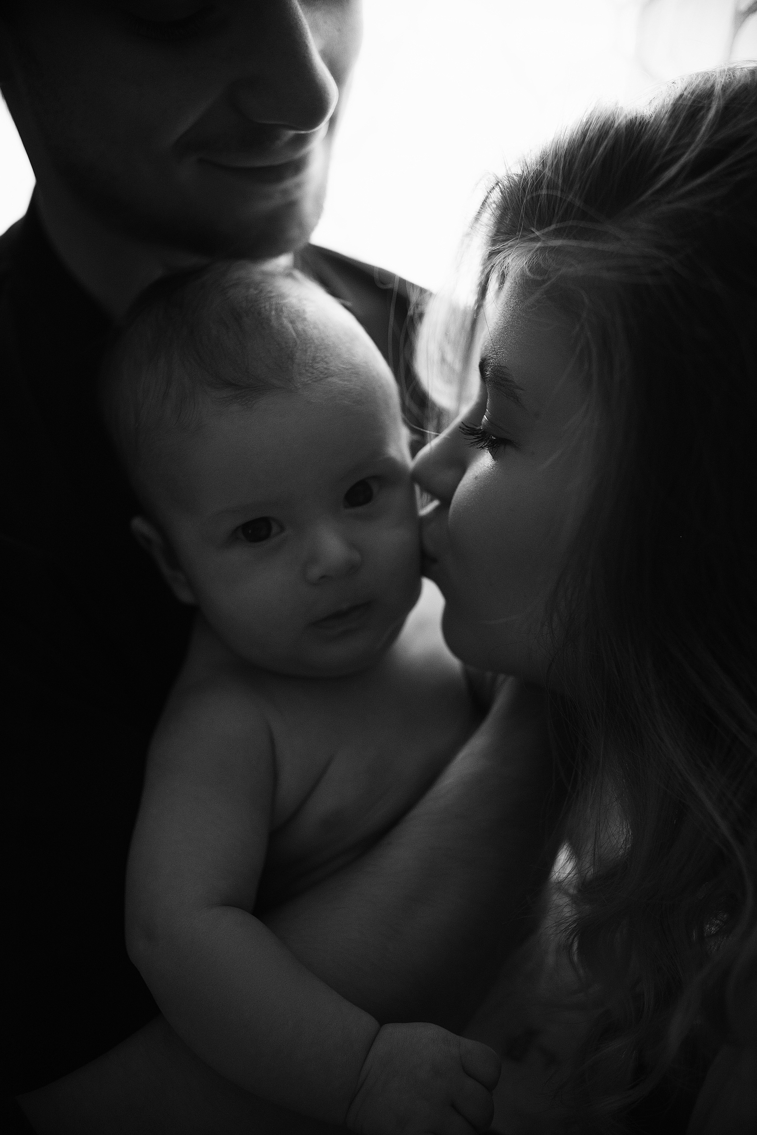 Первая домашняя фотосессия малыша 3 месяца. Портретный фотограф в Москве Ольга Акушко