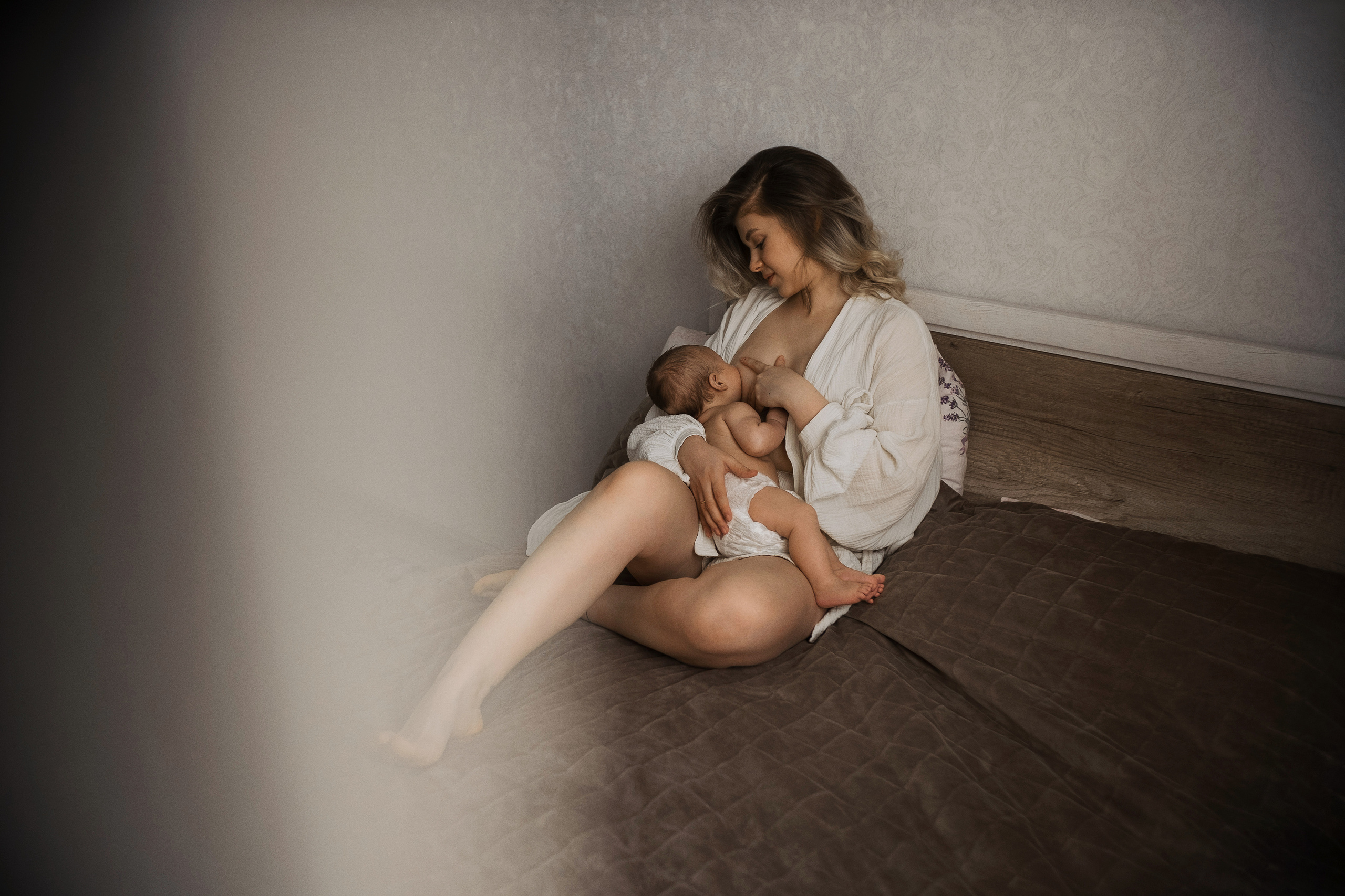 Первая домашняя фотосессия малыша 3 месяца. Портретный фотограф в Москве Ольга Акушко