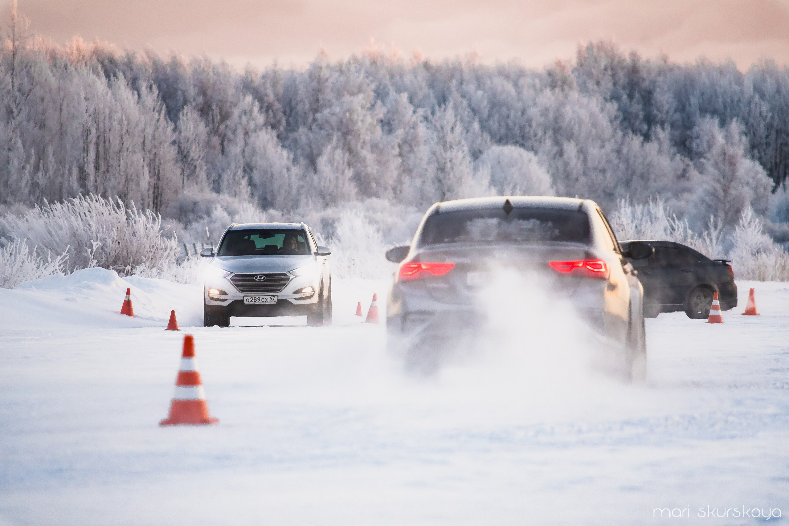 Контраварийная практика вождения автомобиля. Мотофотограф в Санкт-Петербурге Мария Скурская