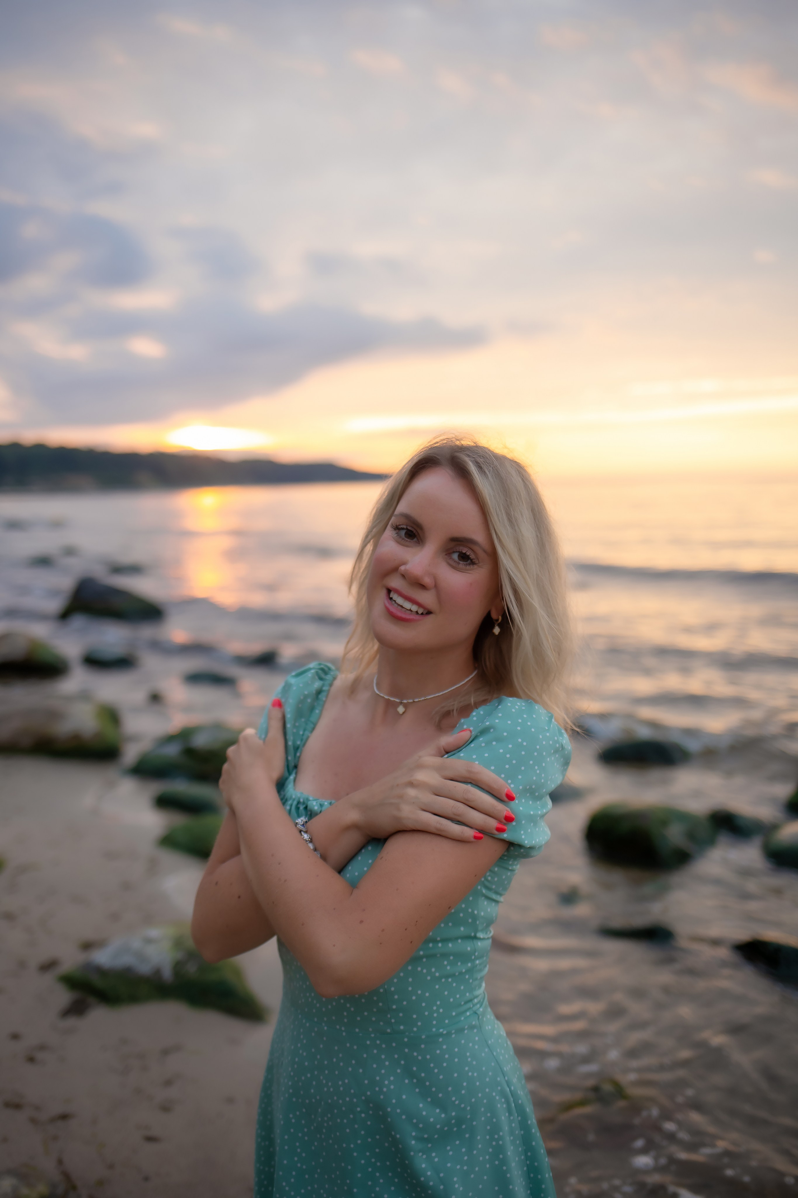 Есеня, Леня и Аня. Закат в Куликово. Фотограф в Калининграде Решетникова Алина