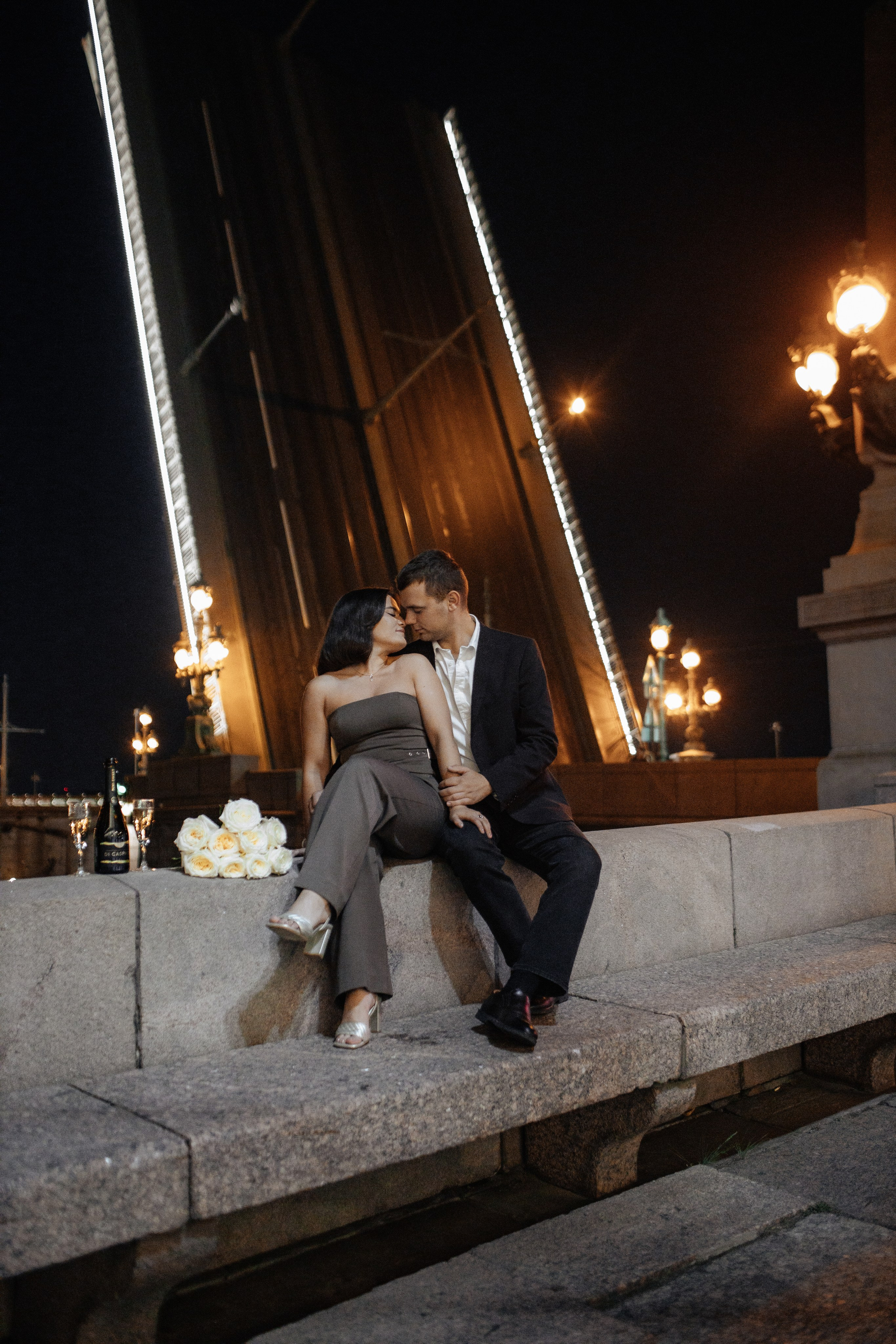At night. Свадебный фотограф СПБ. Дарья