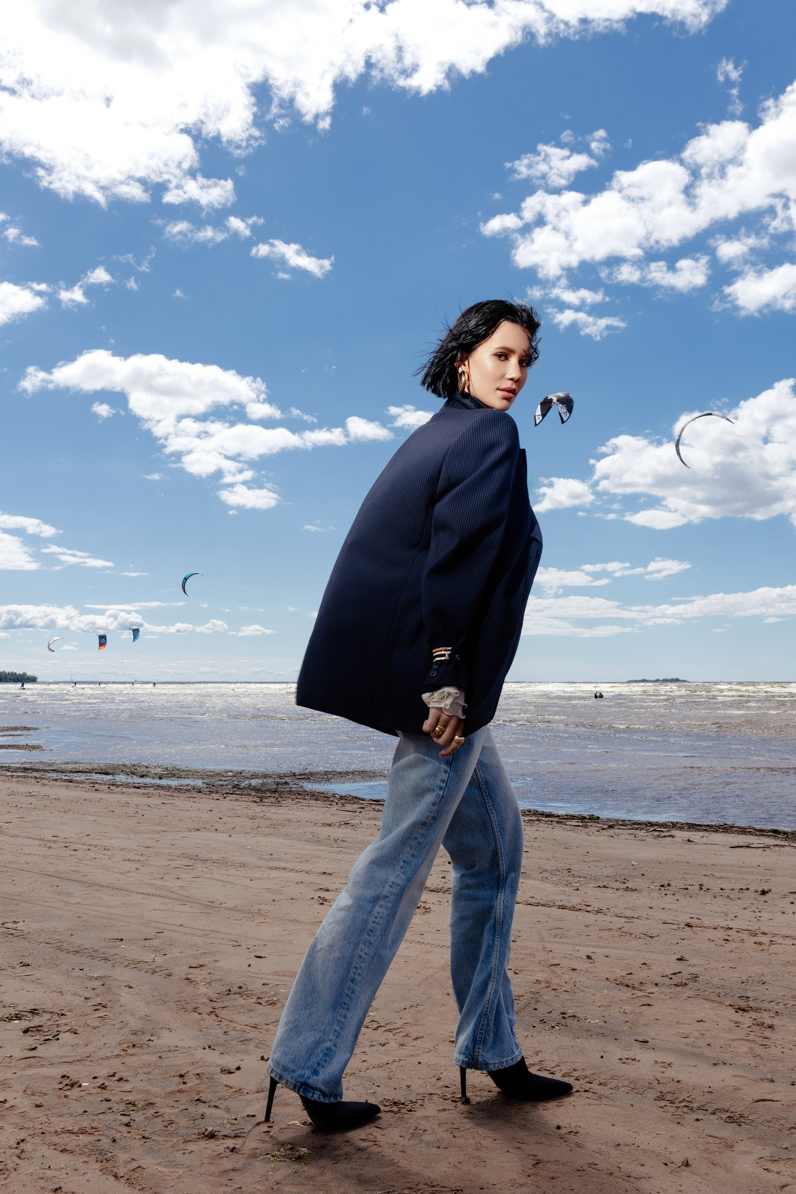 Летняя fashion-съёмка в Петербурге — на Финском заливе