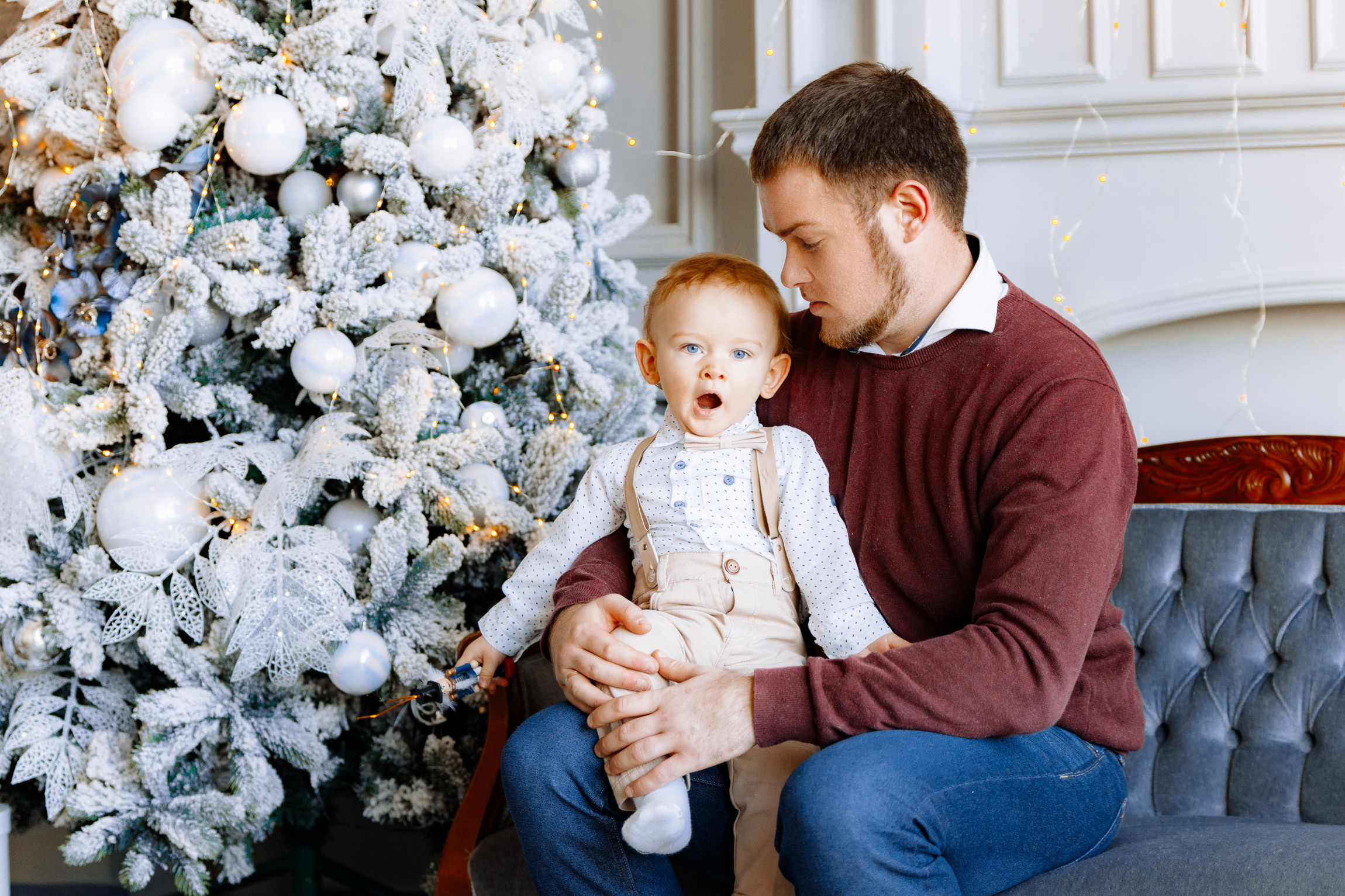 Новогодняя семейная фотосессия в студии NAKED SKY