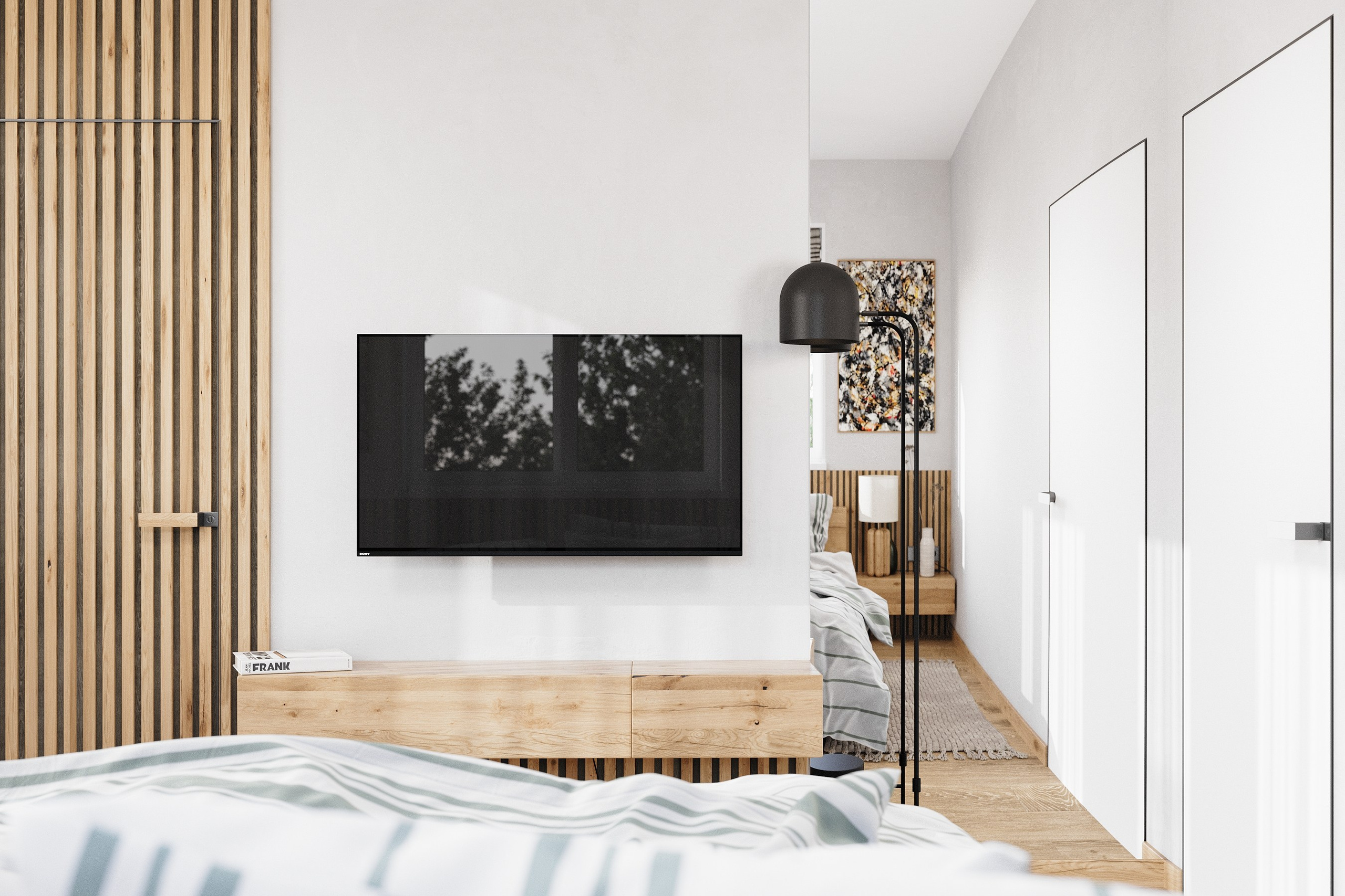 Спальня в загородном доме. Студия 3d визуализации Arcviz