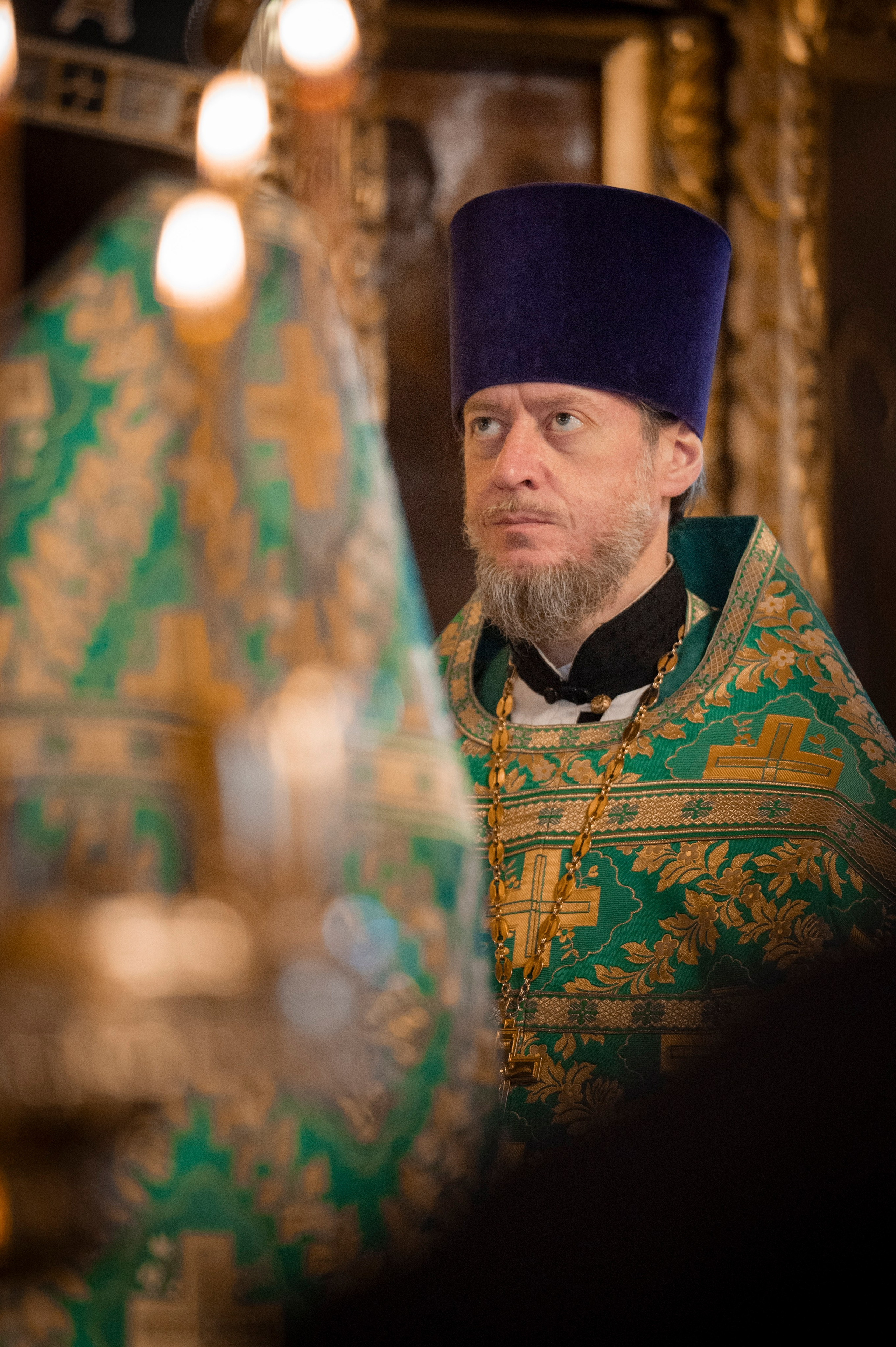 Богородский храм. Вход Господень в Иерусалим. Божественная литургия. Антон и Татьяна Денисенко — В храме