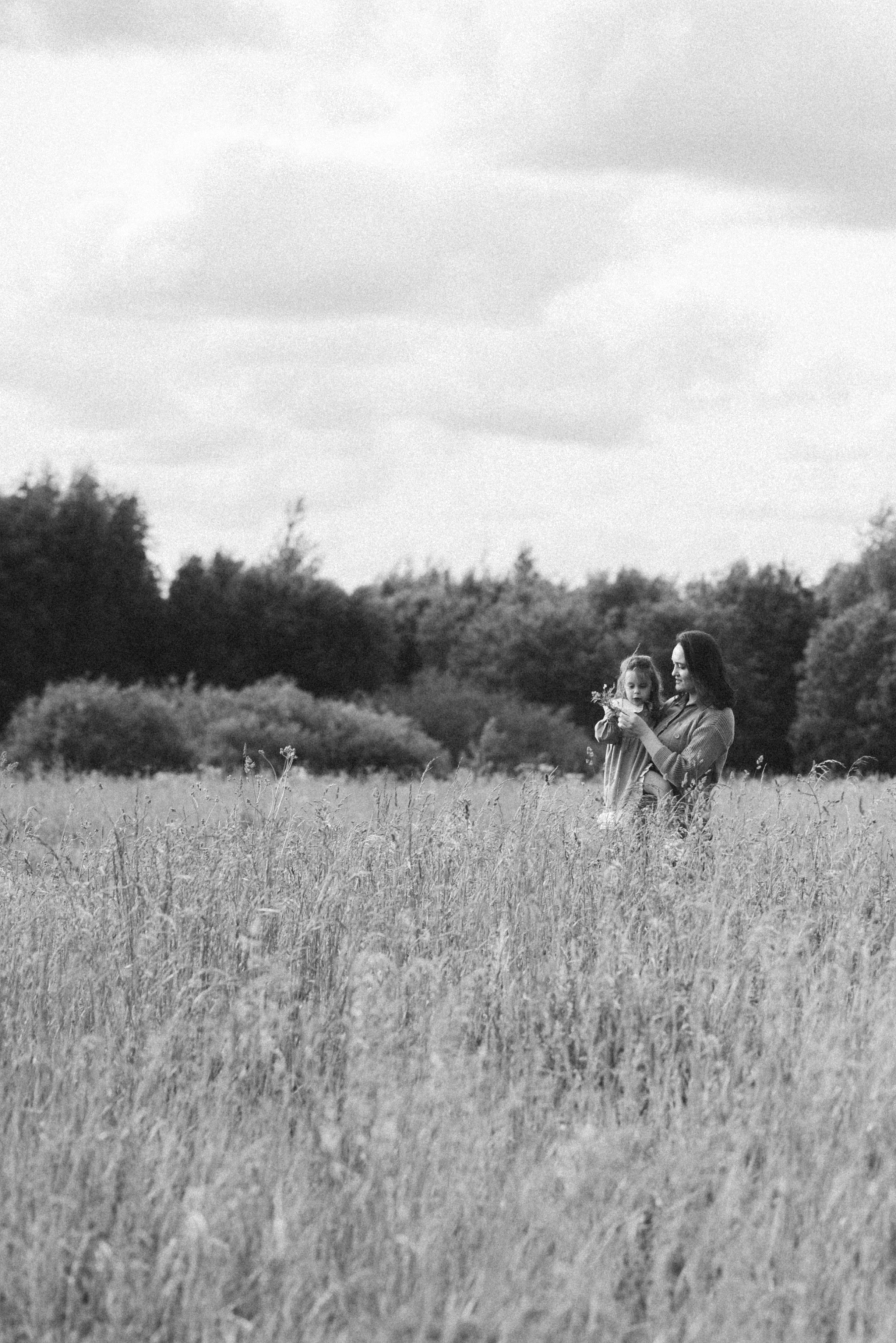 Анна, Марчелло, Настенька и Влада в поле. Фотограф Москва Светлана Кирюшина