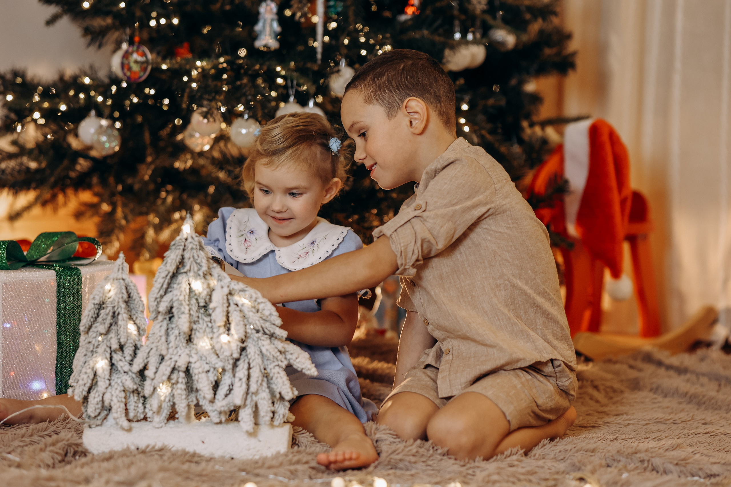 Новогодняя история для Агаты и Левы. Детский и Семейный фотограф Елена Карпушина