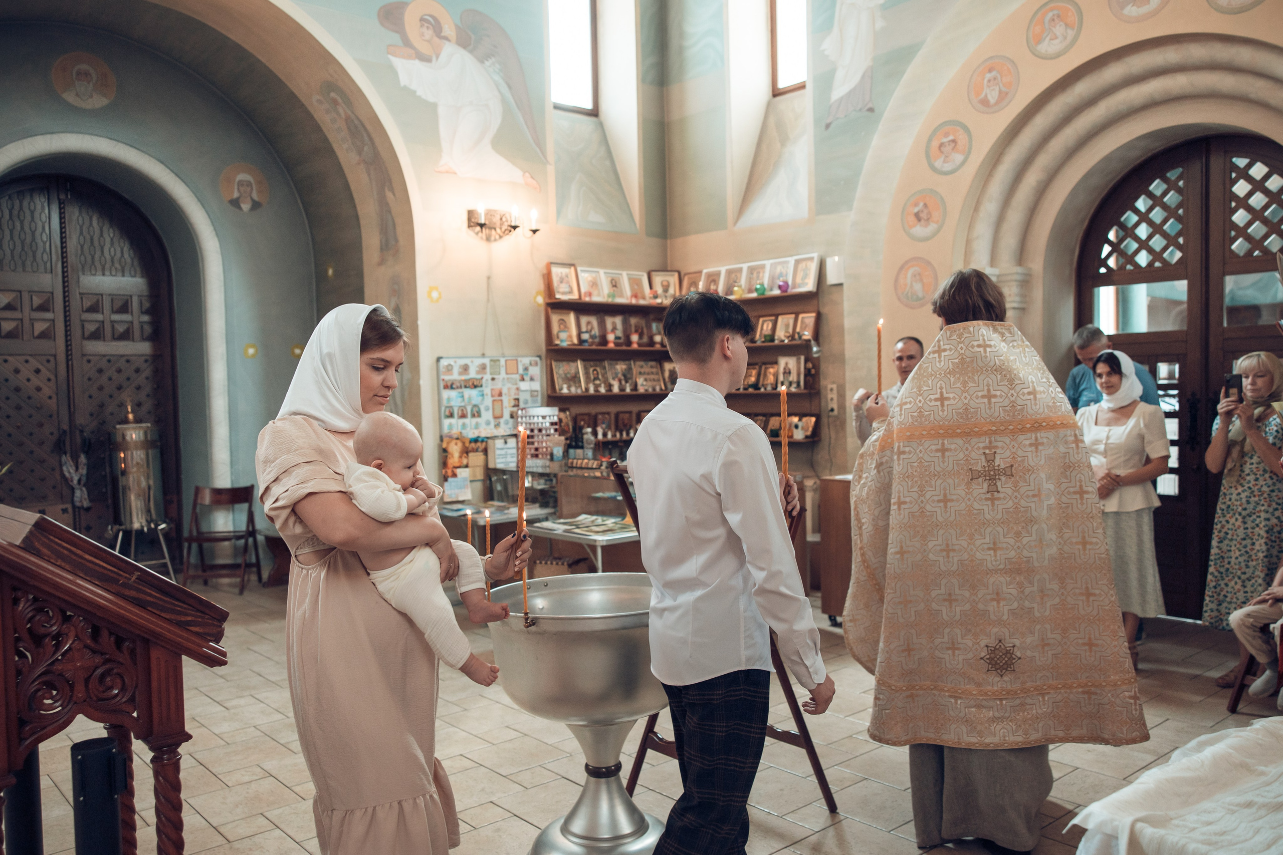 Таинство Крещения Василия. Храм в честь иконы «Всецарица». Семейный фотограф в Рязани и Рязанской области