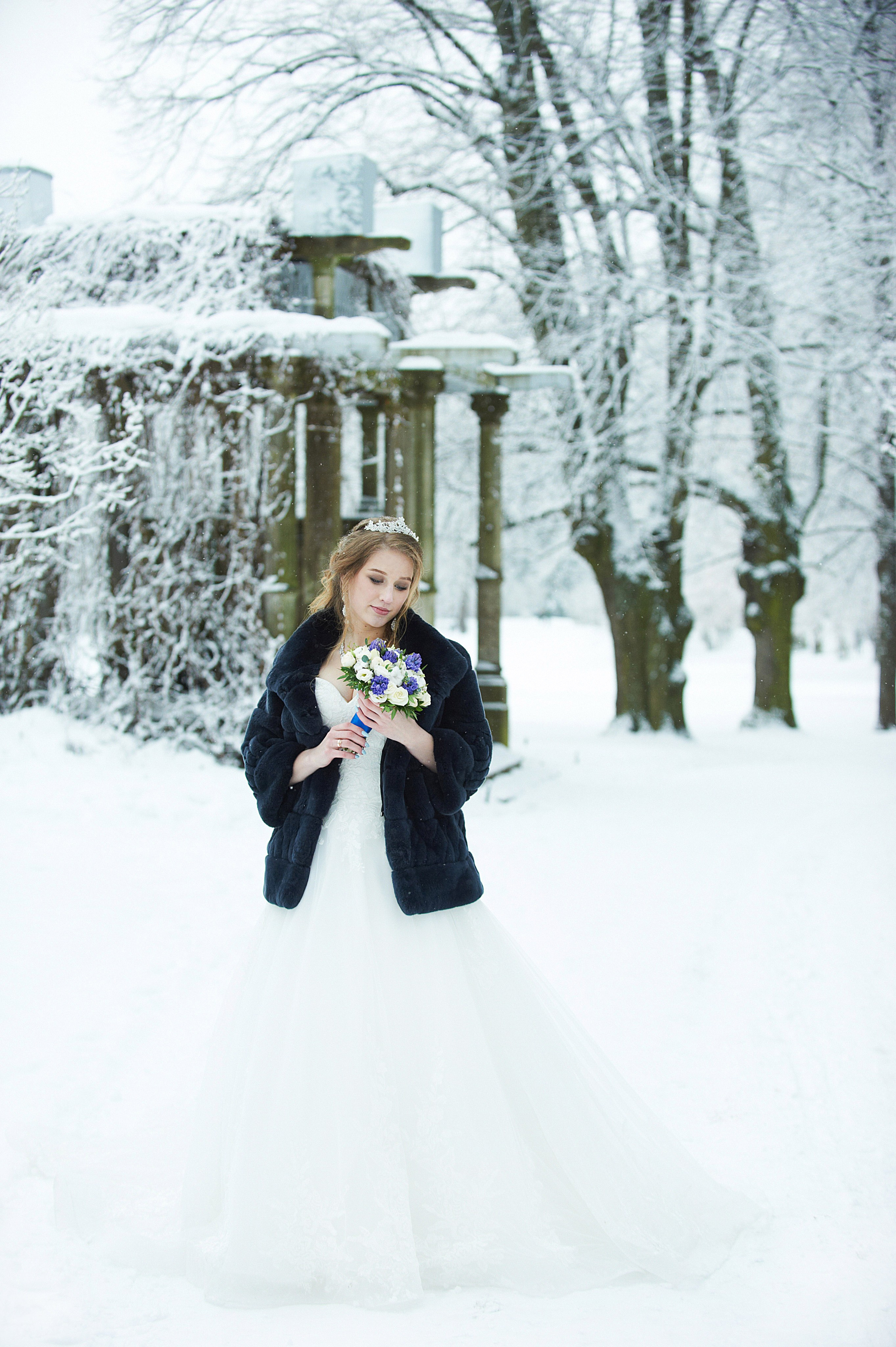 Надежда и Владислав (зимняя свадебная фотосессия в Пушкине в Екатерининском парке). Портретный, семейный и свадебный фотограф в Санкт-Петербурге и в Пушкине Ширяев Денис