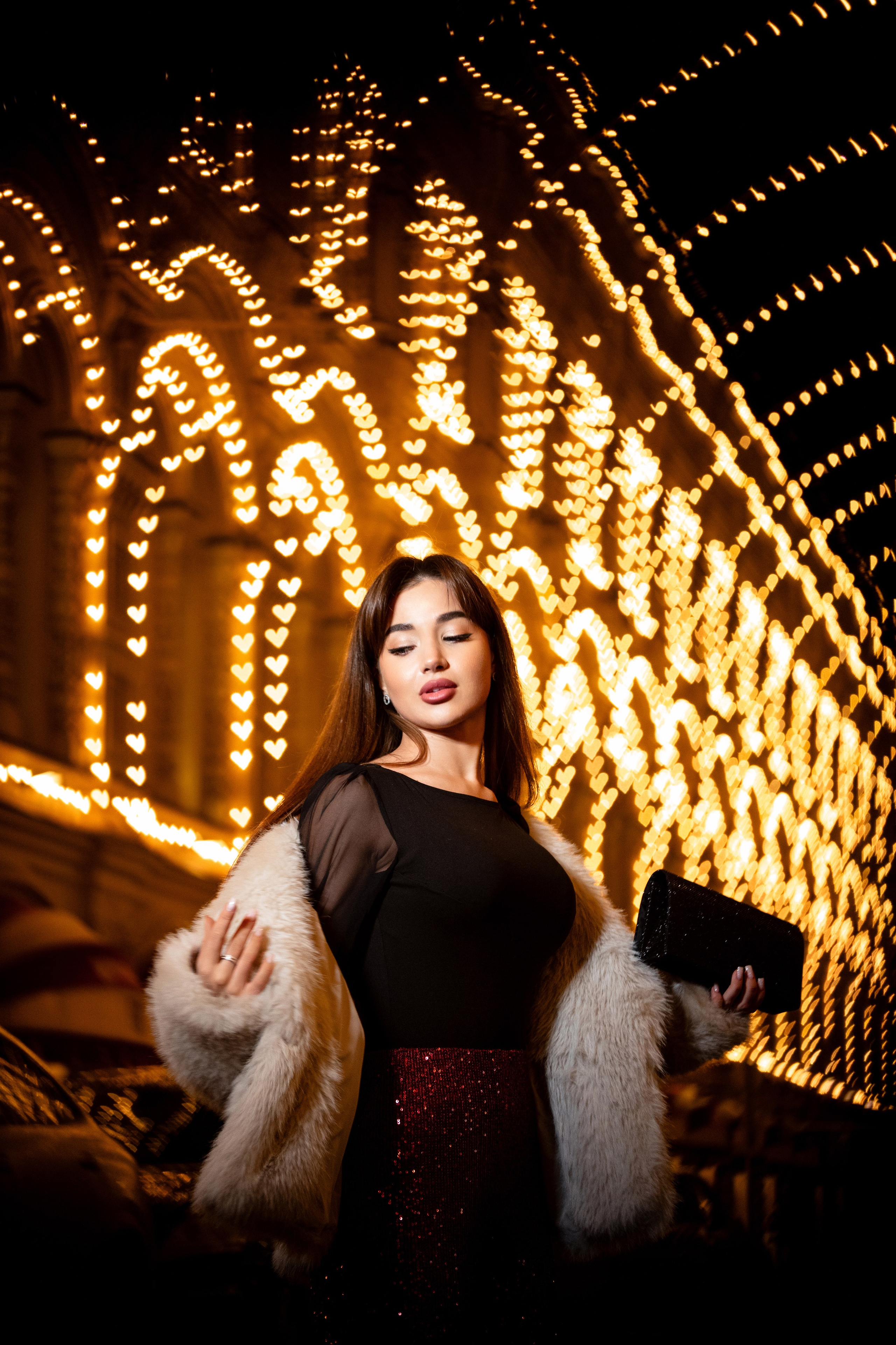 Анечка, ночная съемка в городе. Семейный фотограф в Москве Марина Петра