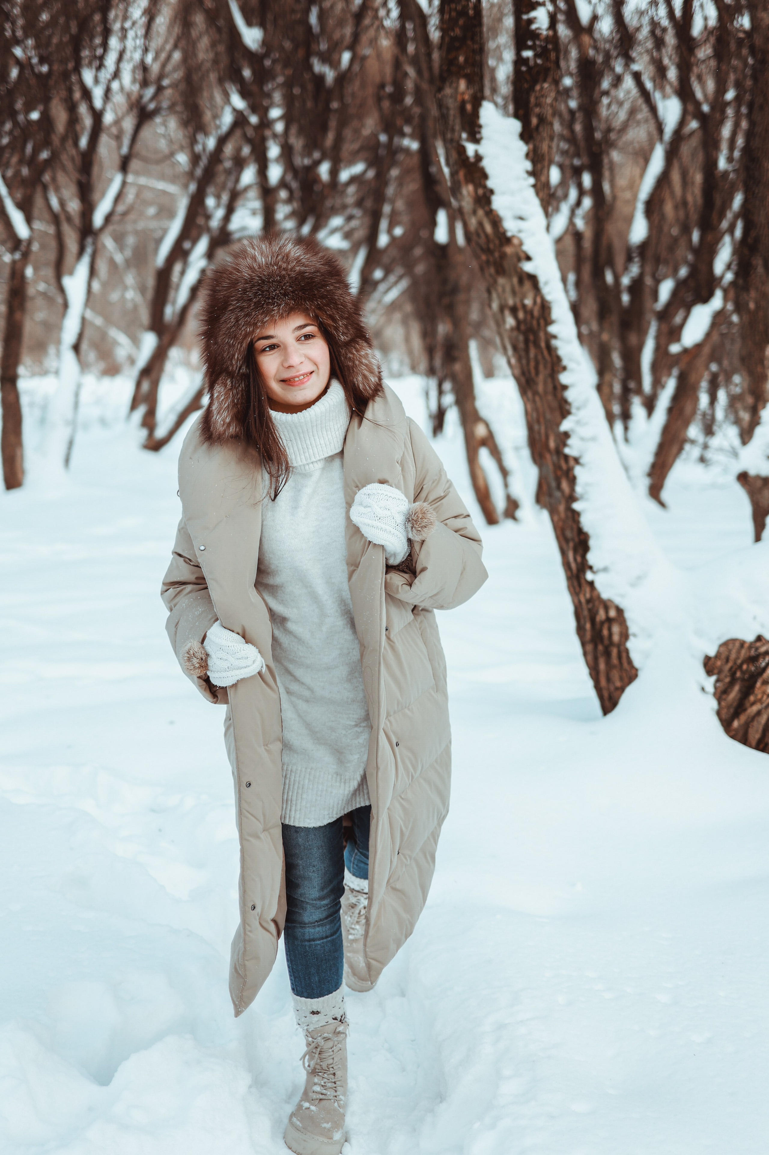 Ирина зима в парке. Оксана Ромашкина- семейный и ньюборн фотограф из Москвы