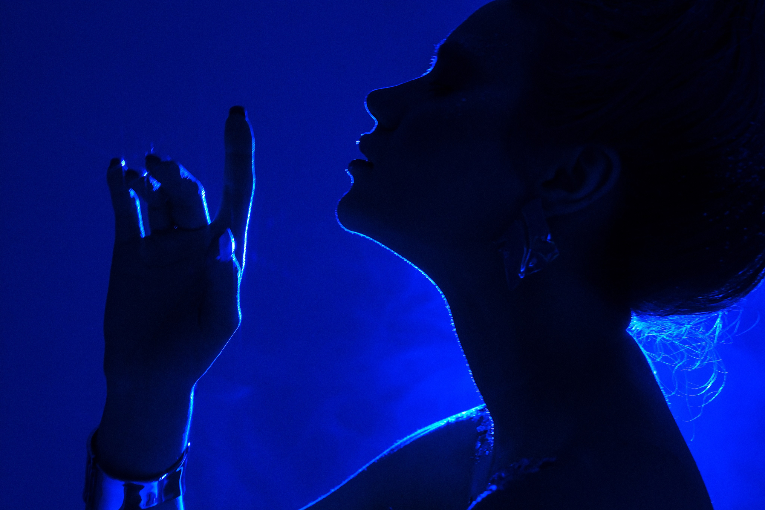 Загадочные тени обретают формы изящества и грации.