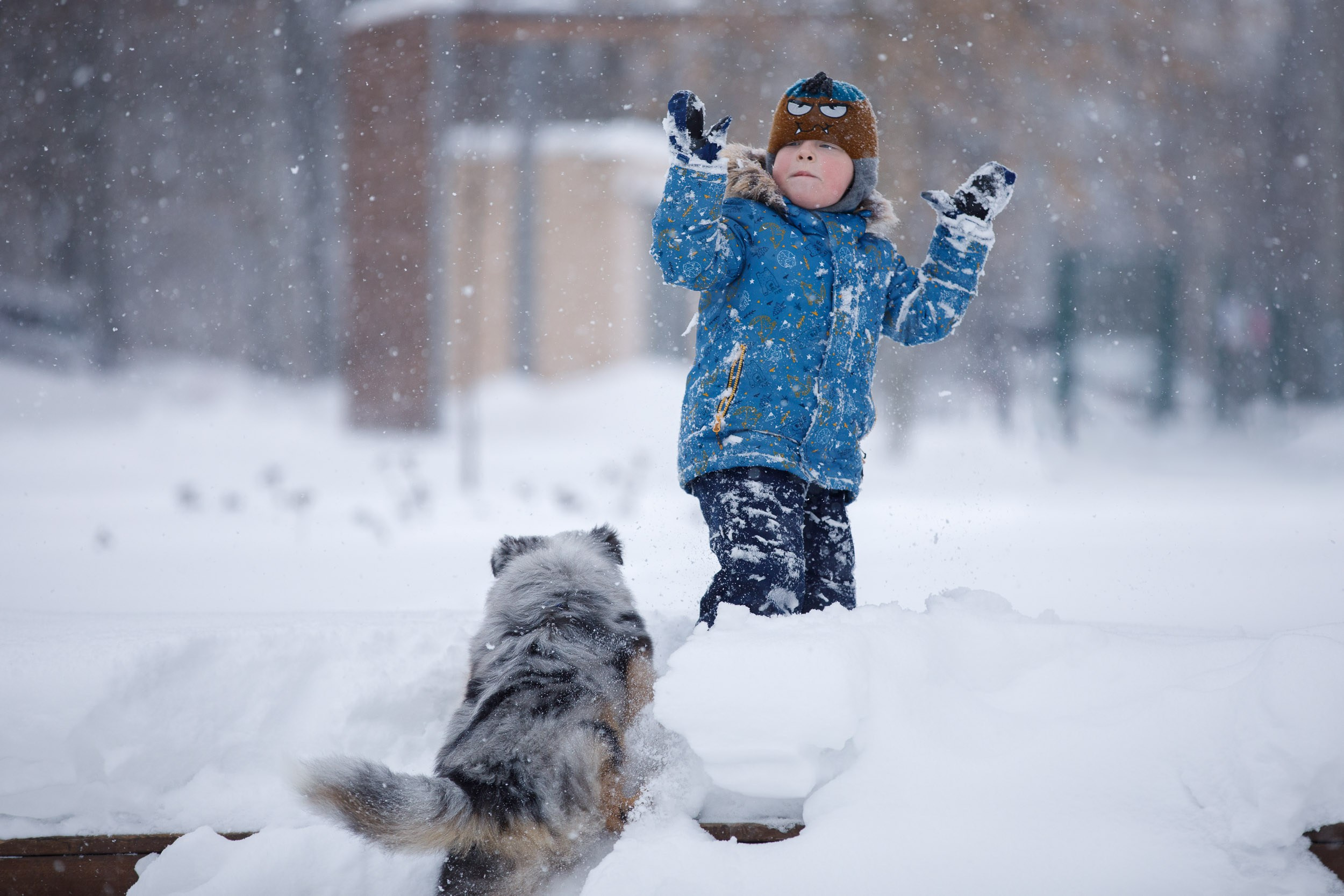Съёмка ребенка и щенка. Фотограф-анималист в Москве и Московской области Татьяна Фролова