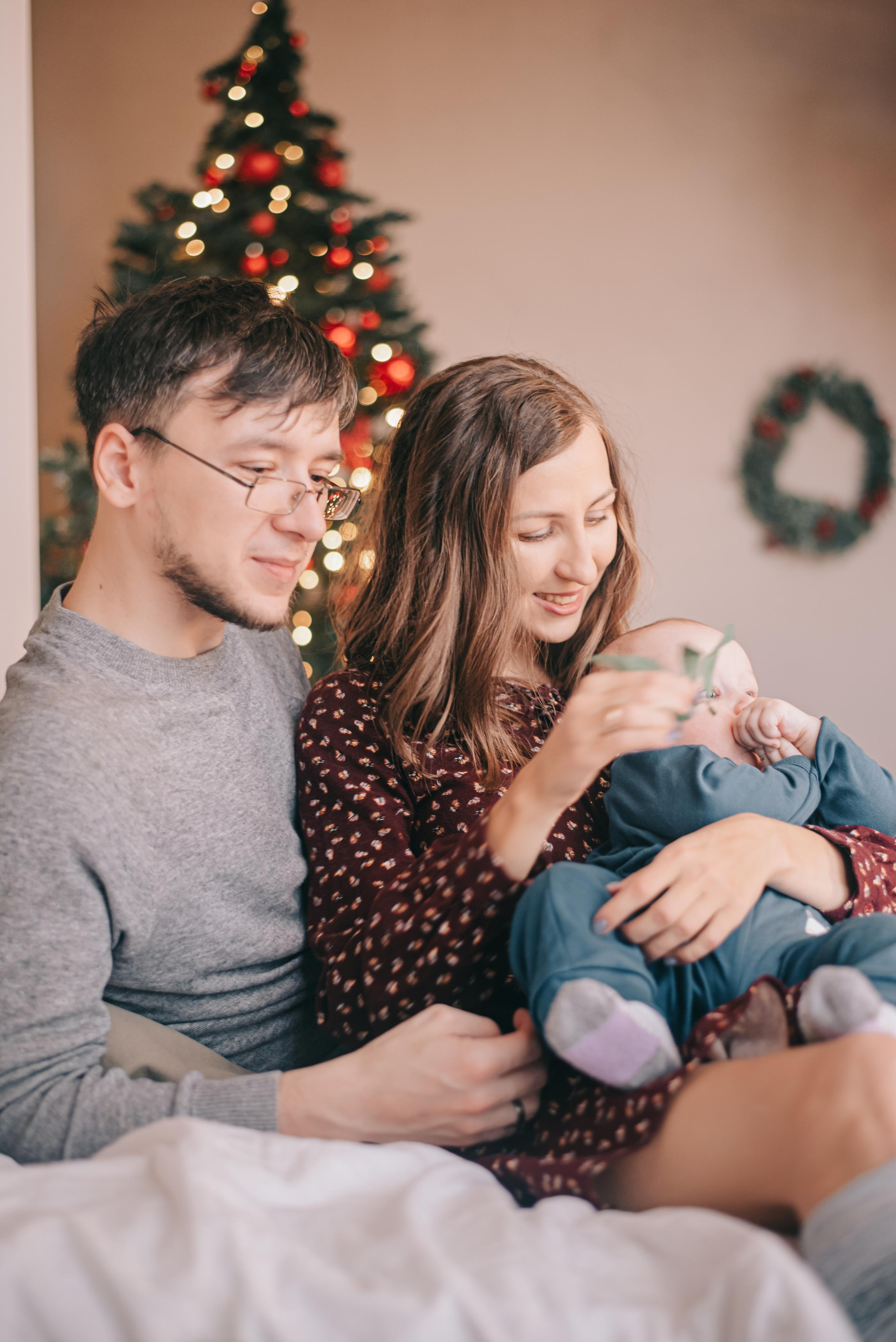 Семейная новогодняя фотосъемка Васильевых. Фотограф в Краснодаре Зеленкина Дарья
