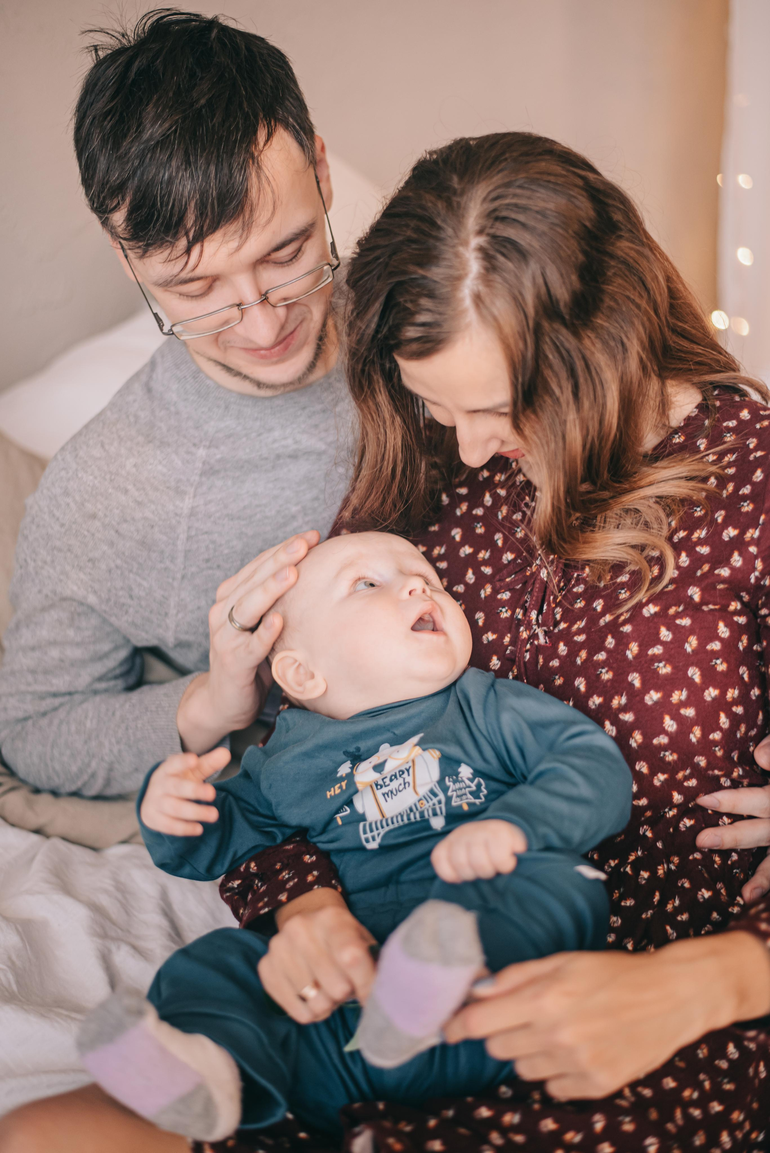 Семейная новогодняя фотосъемка Васильевых. Фотограф в Краснодаре Зеленкина Дарья