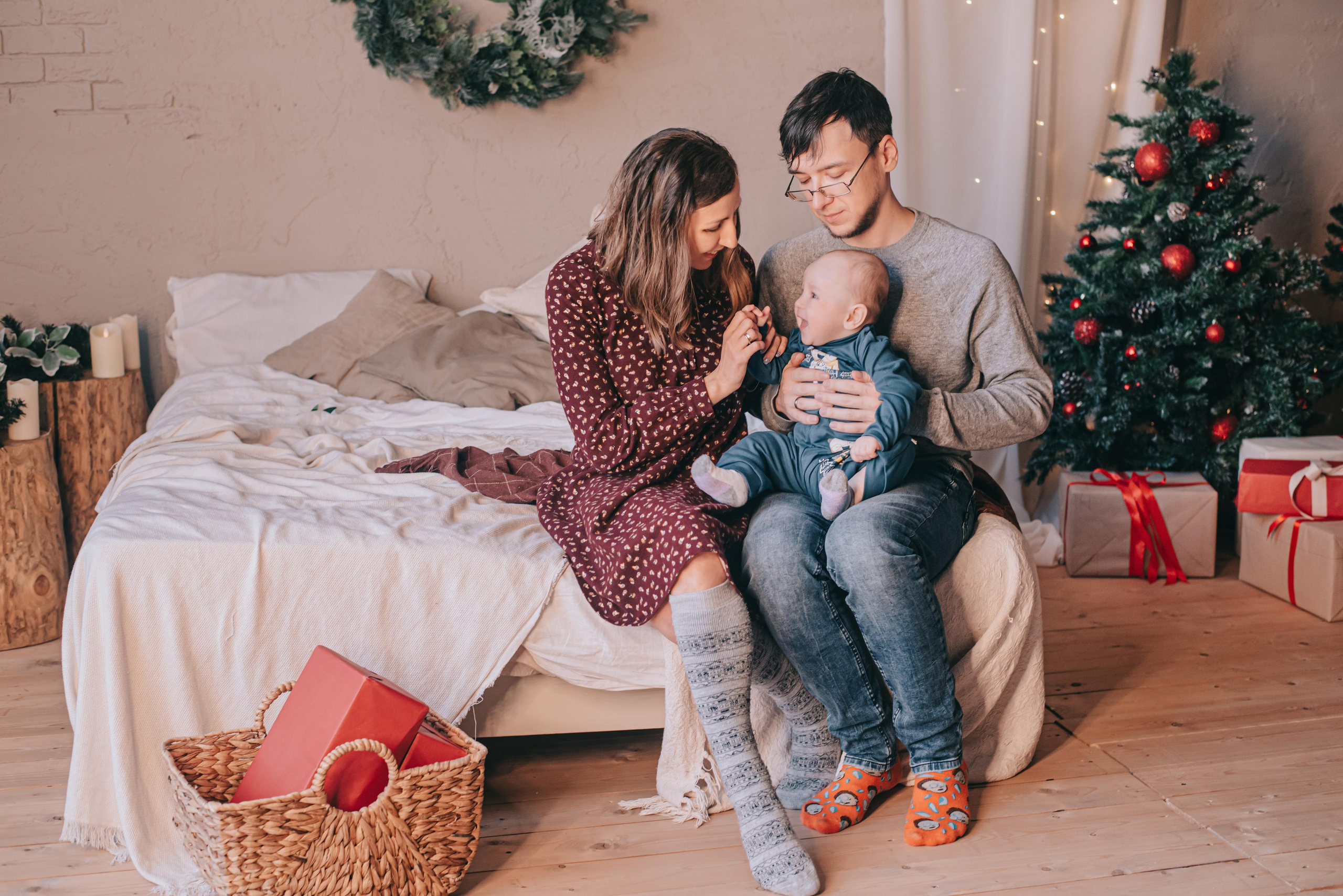 Семейная новогодняя фотосъемка Васильевых. Фотограф в Краснодаре Зеленкина Дарья