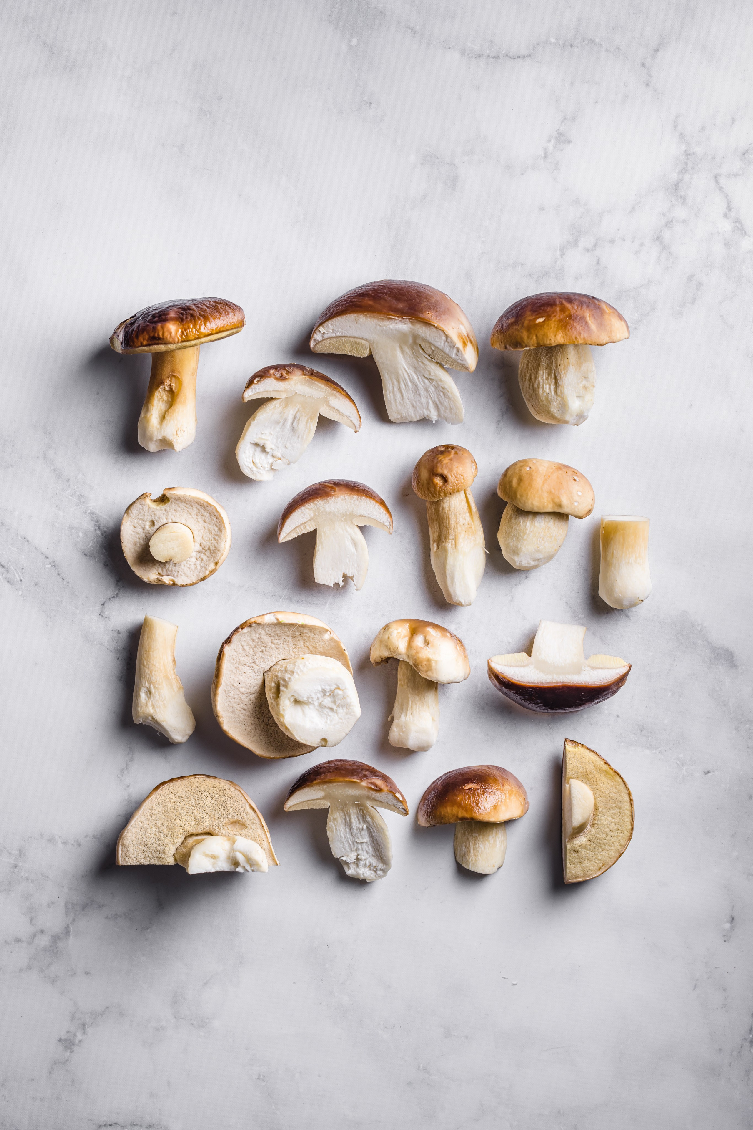 Белые грибы заготовки. Foodie Stories (гастрономические истории) рекламная фуд-фотосъёмка, Москва