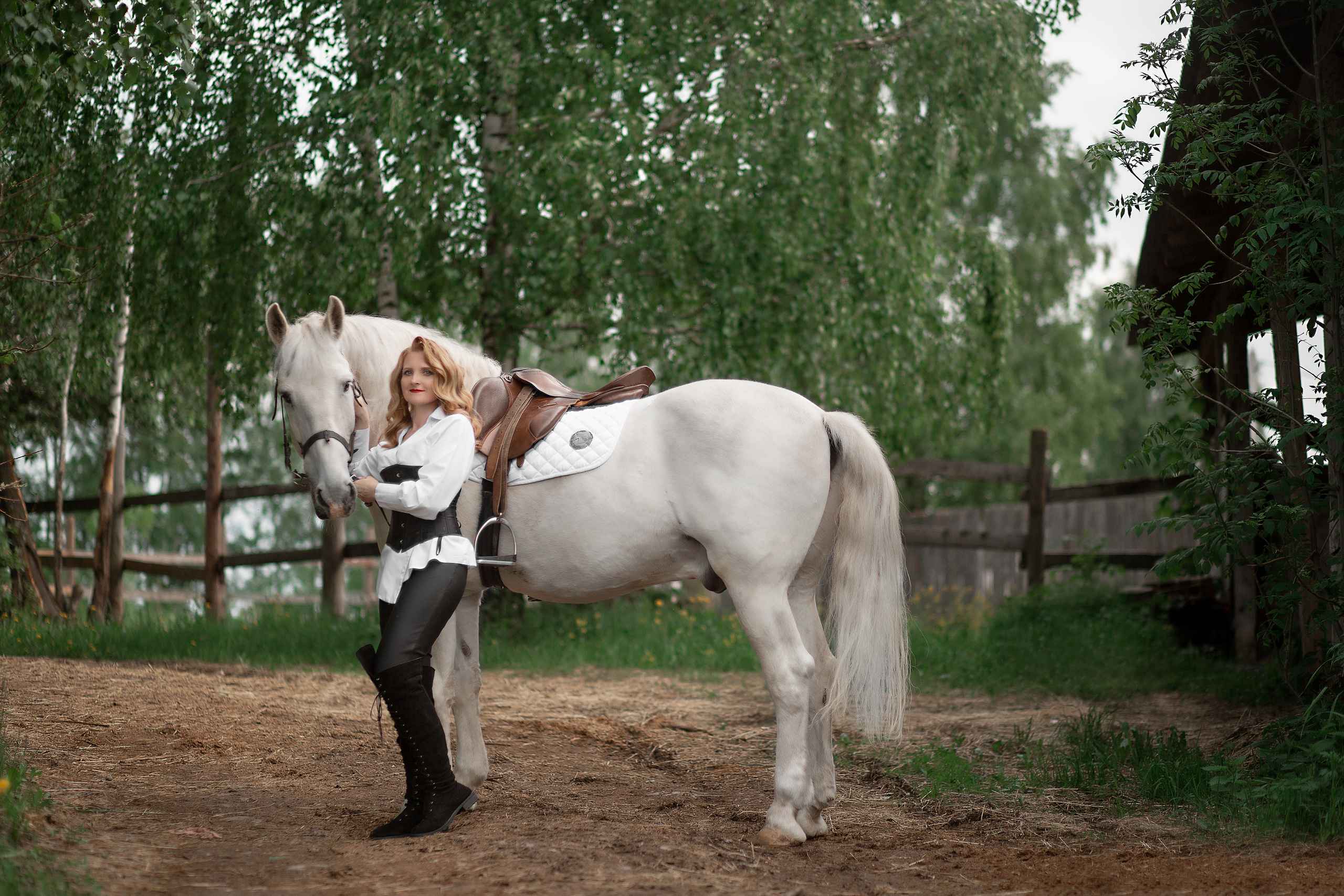 Наталья и Воробей. Фотосессия с лошадьми в Нижнем Новгороде