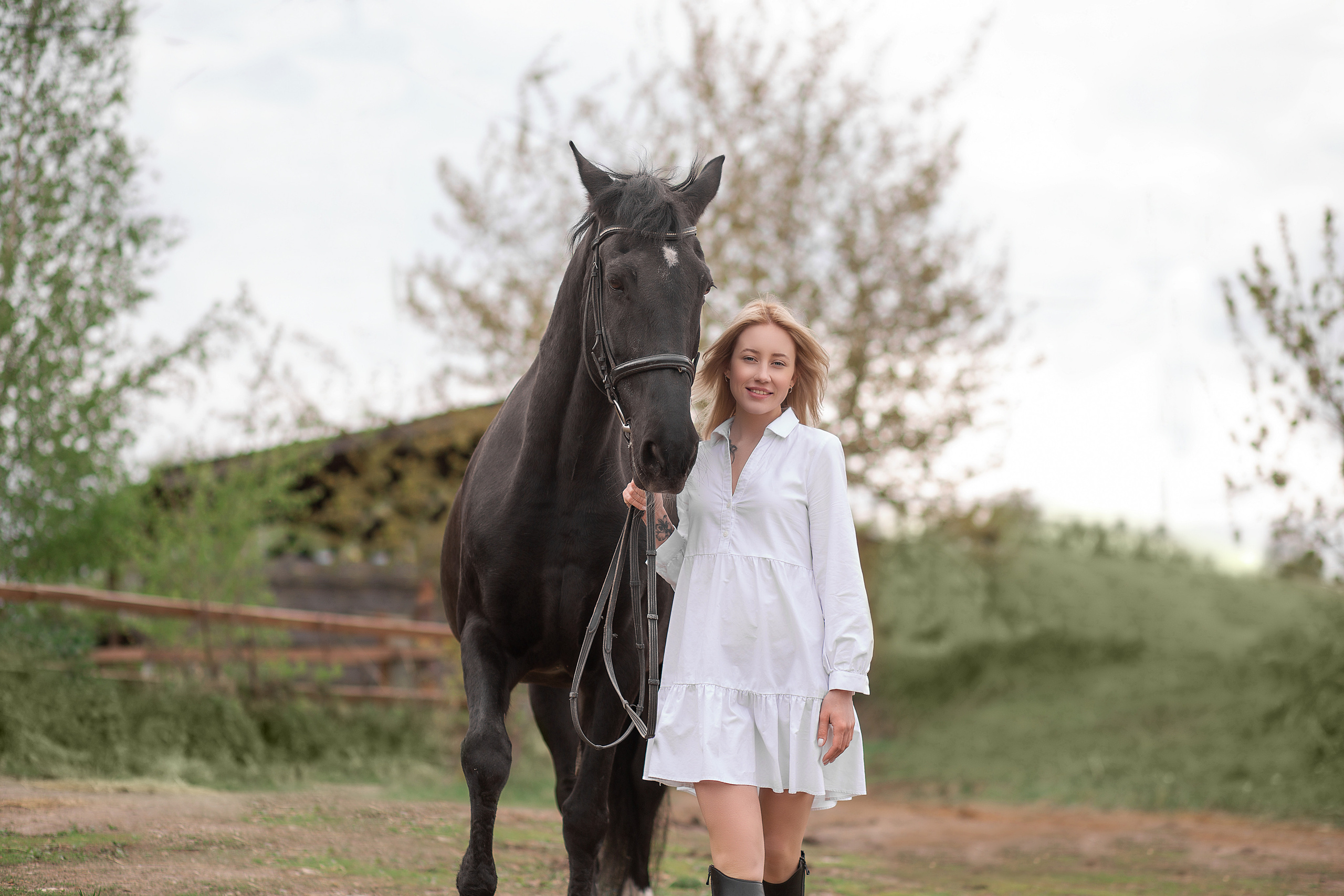 Оксана и Жасмин. Фотосессия с лошадьми в Нижнем Новгороде